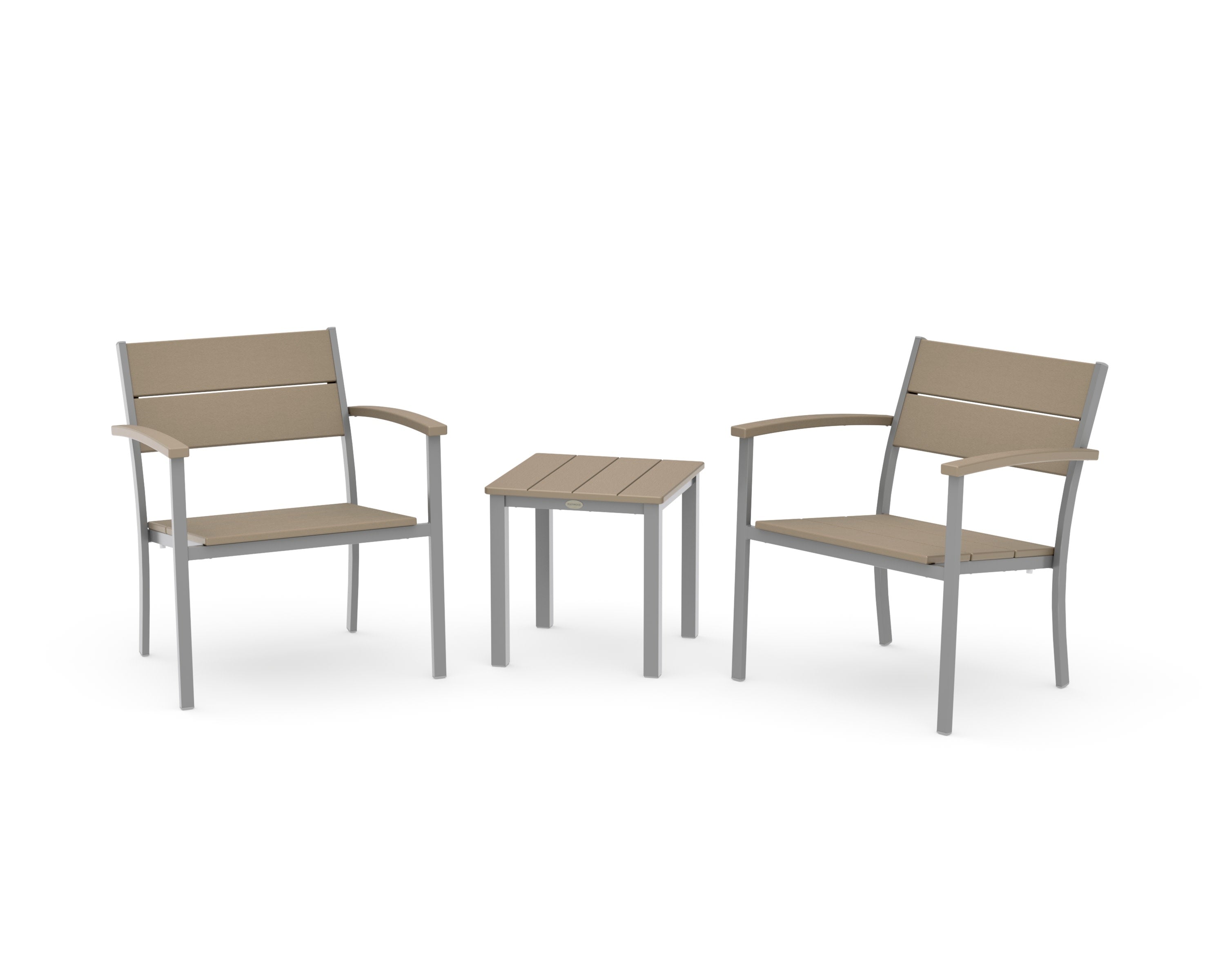 Main Street 3-Piece Lounge Chair Set in Silver / Vintage Sahara