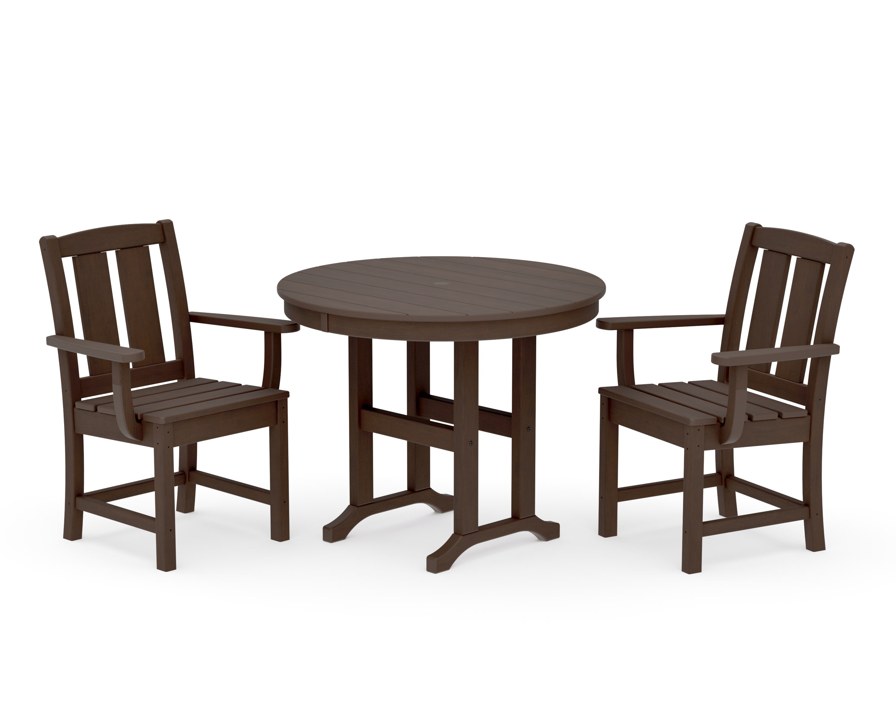 Mission 3-Piece Farmhouse Dining Set in Kona