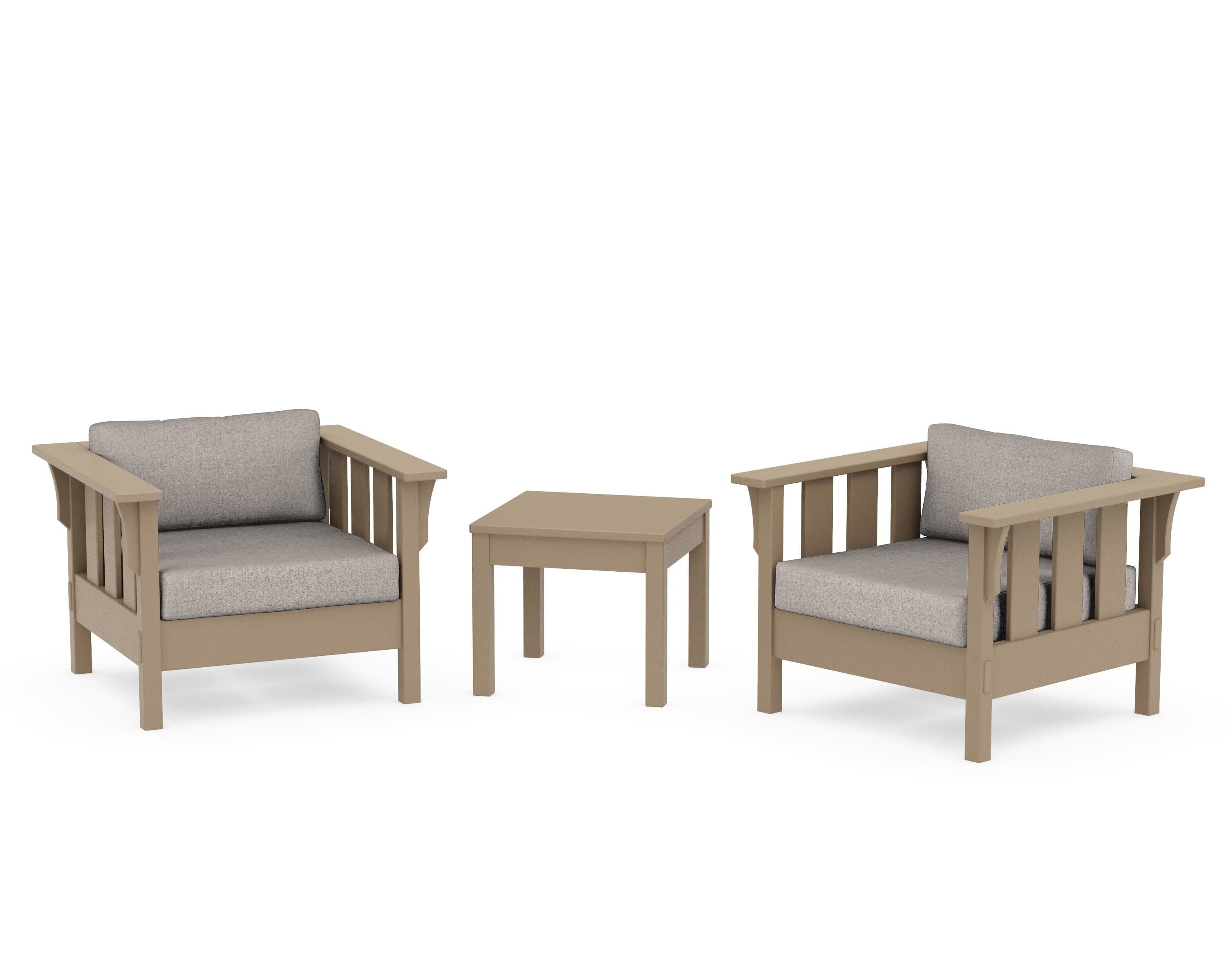Acadia 3-Piece Deep Seating Set in Vintage Sahara / Weathered Tweed
