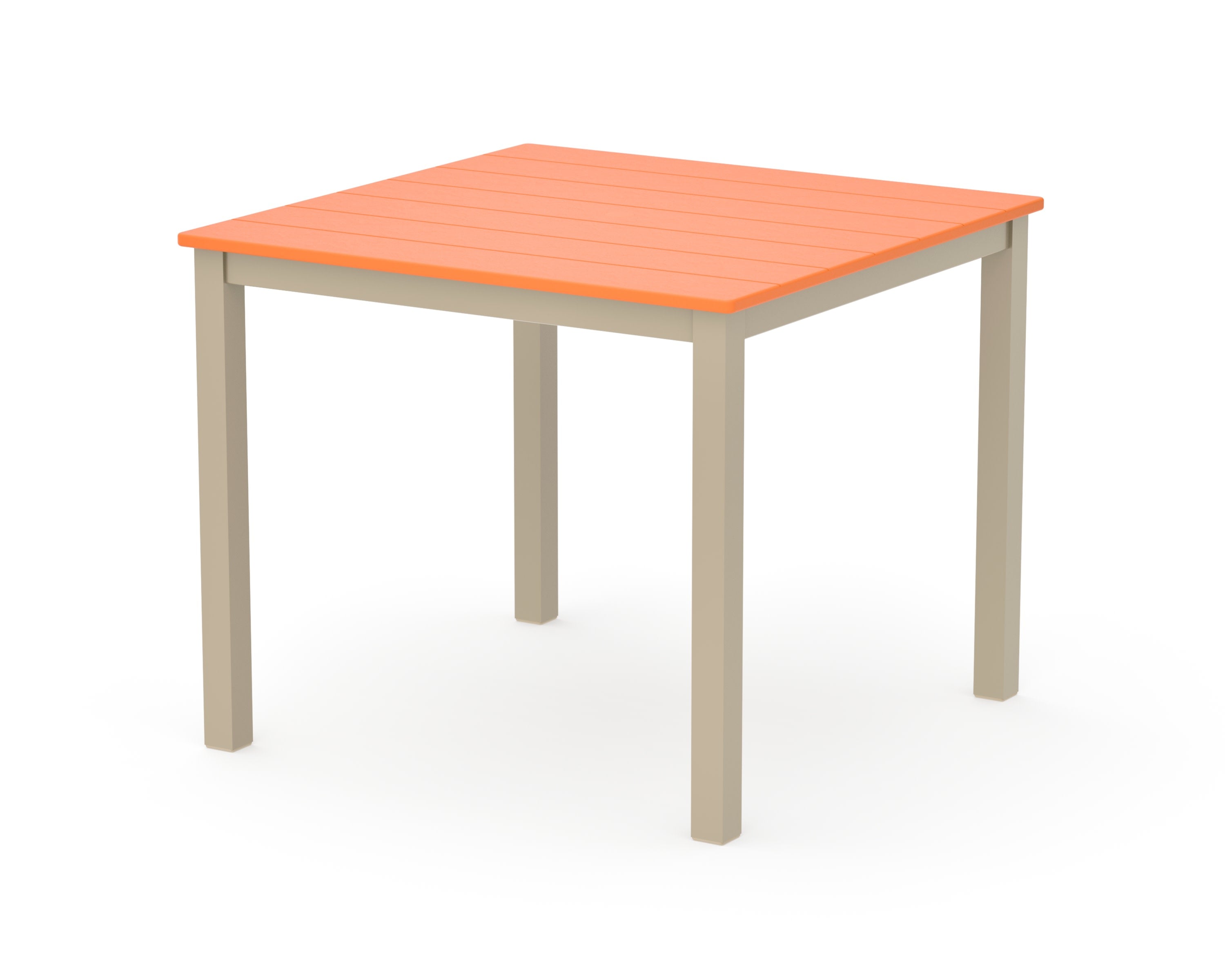 Main Street 36" x 36" Dining Table in Sand / Tangerine