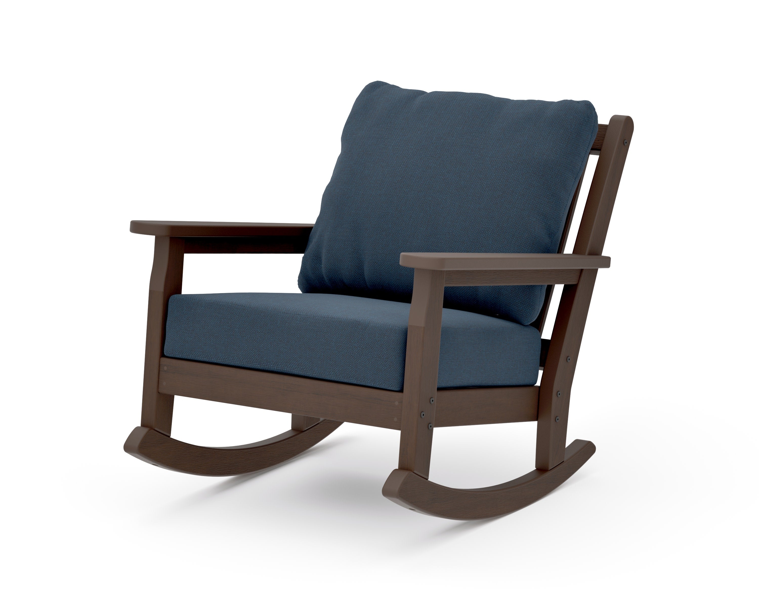Chippendale Deep Seating Rocking Chair in Kona / Marine Indigo