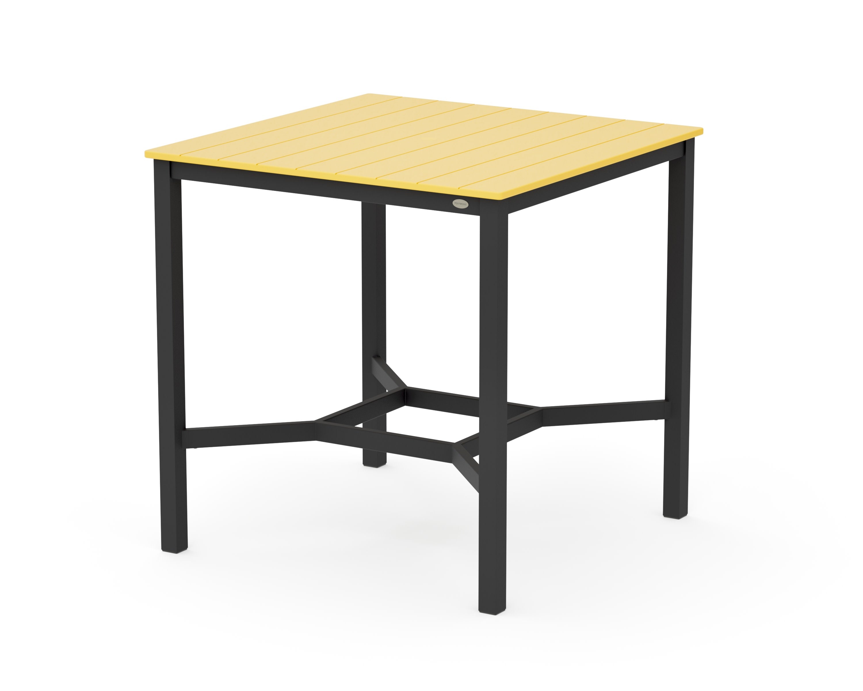 Main Street 42 x 42 Bar Table in Black / Lemon