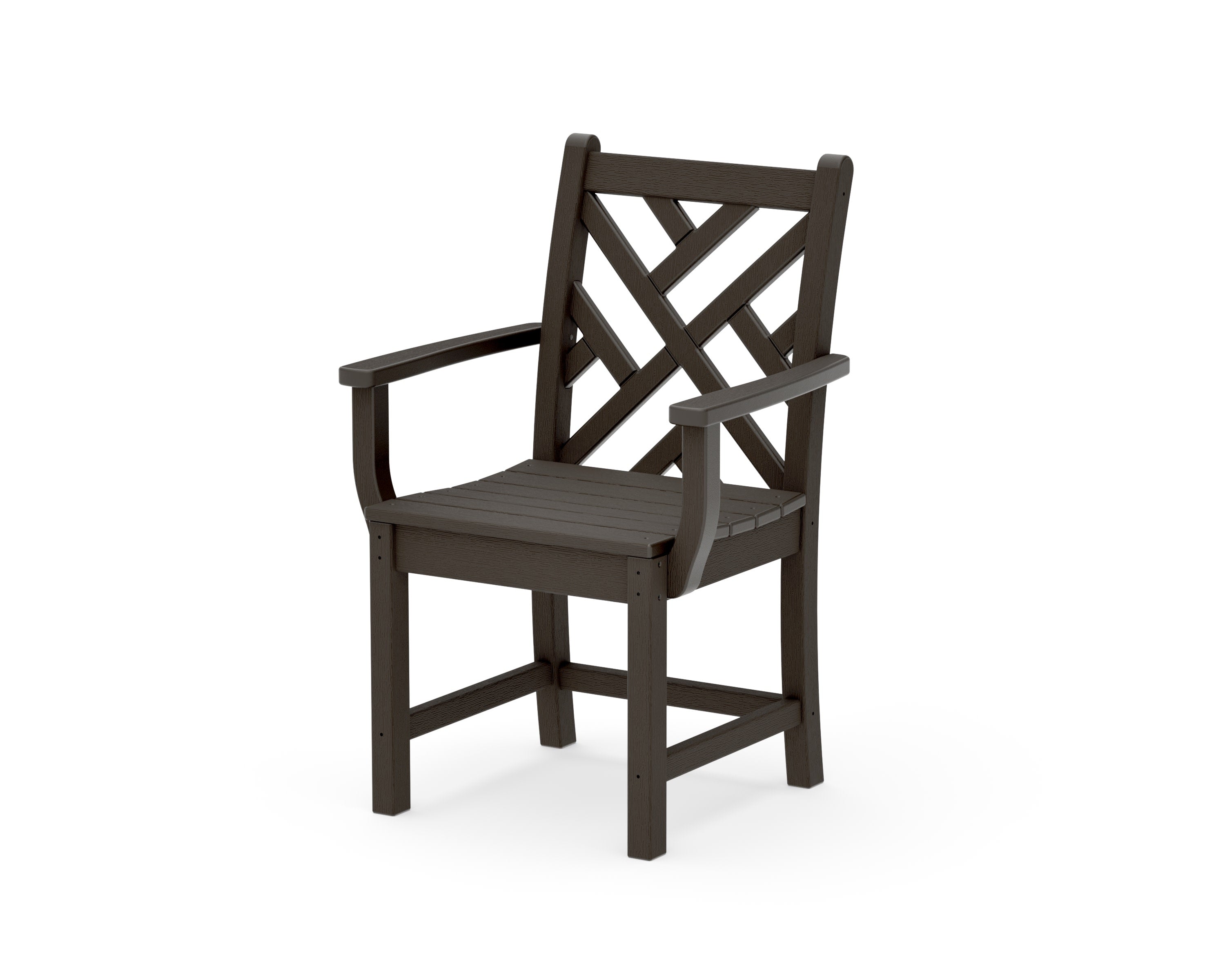 Chippendale Dining Arm Chair in Vintage Coffee