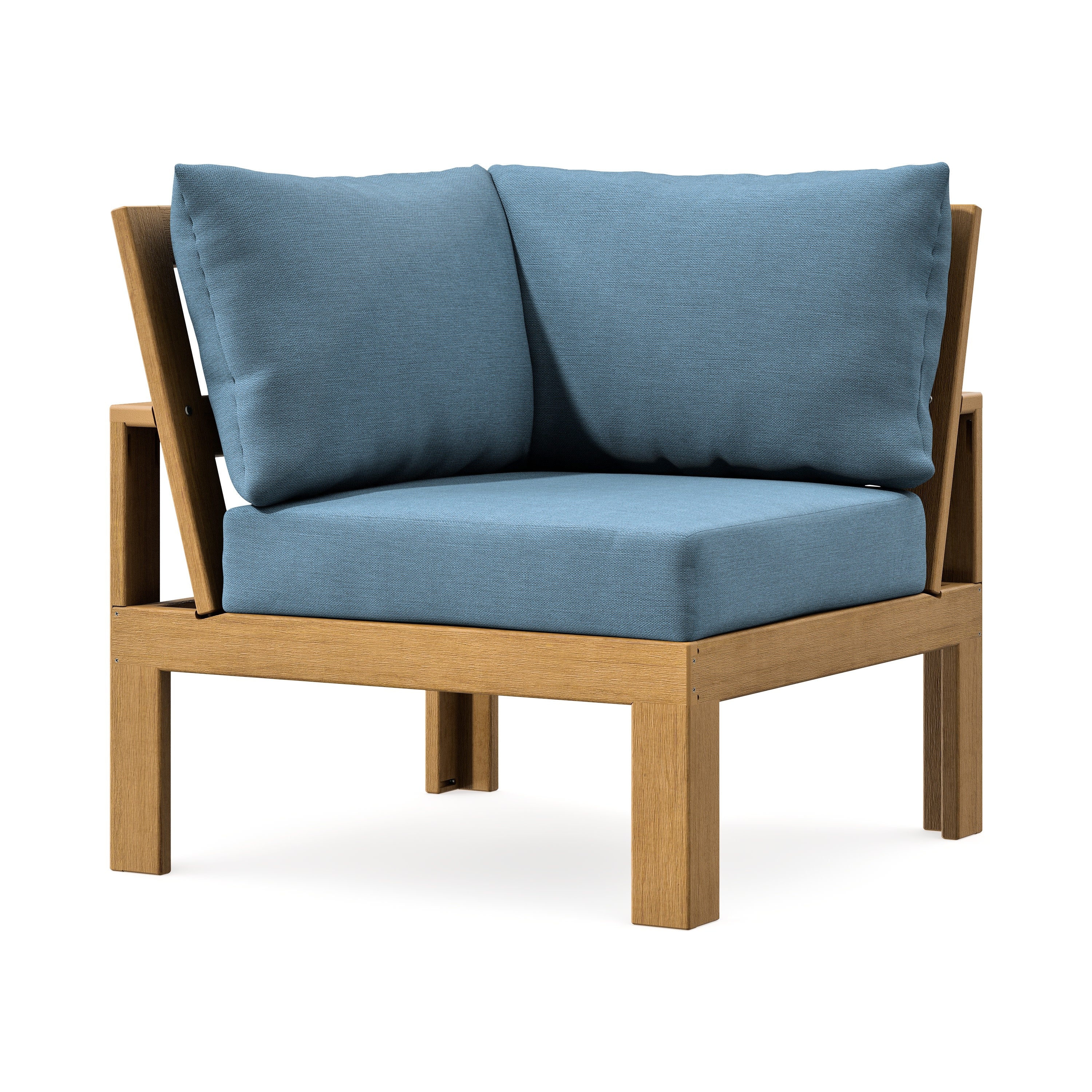 Modular Corner Chair in Natural / Sky Blue