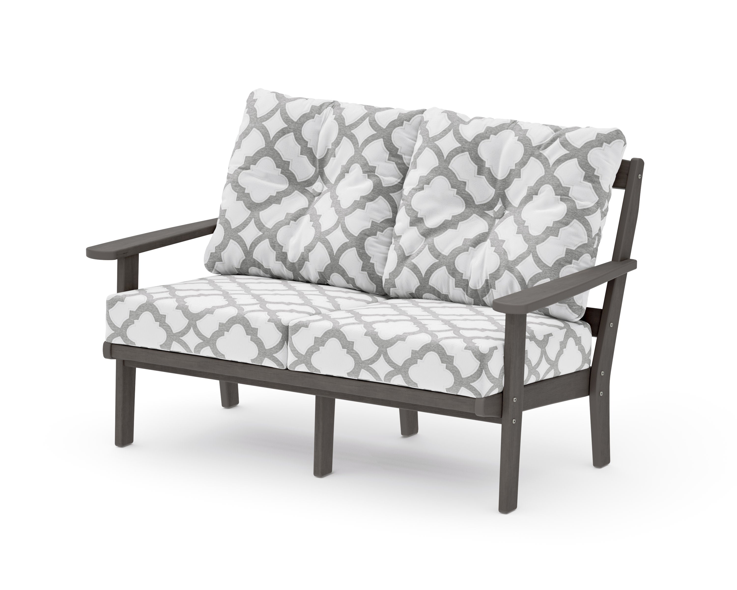 Mission Deep SeatingLoveseat in Driftwood / Trellis Grey Mist