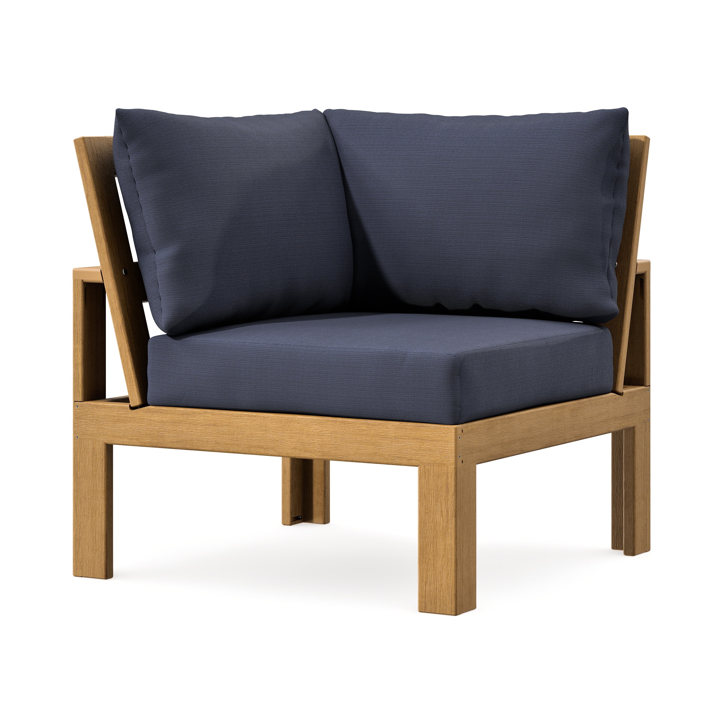 Modular Corner Chair in Natural / Navy Linen