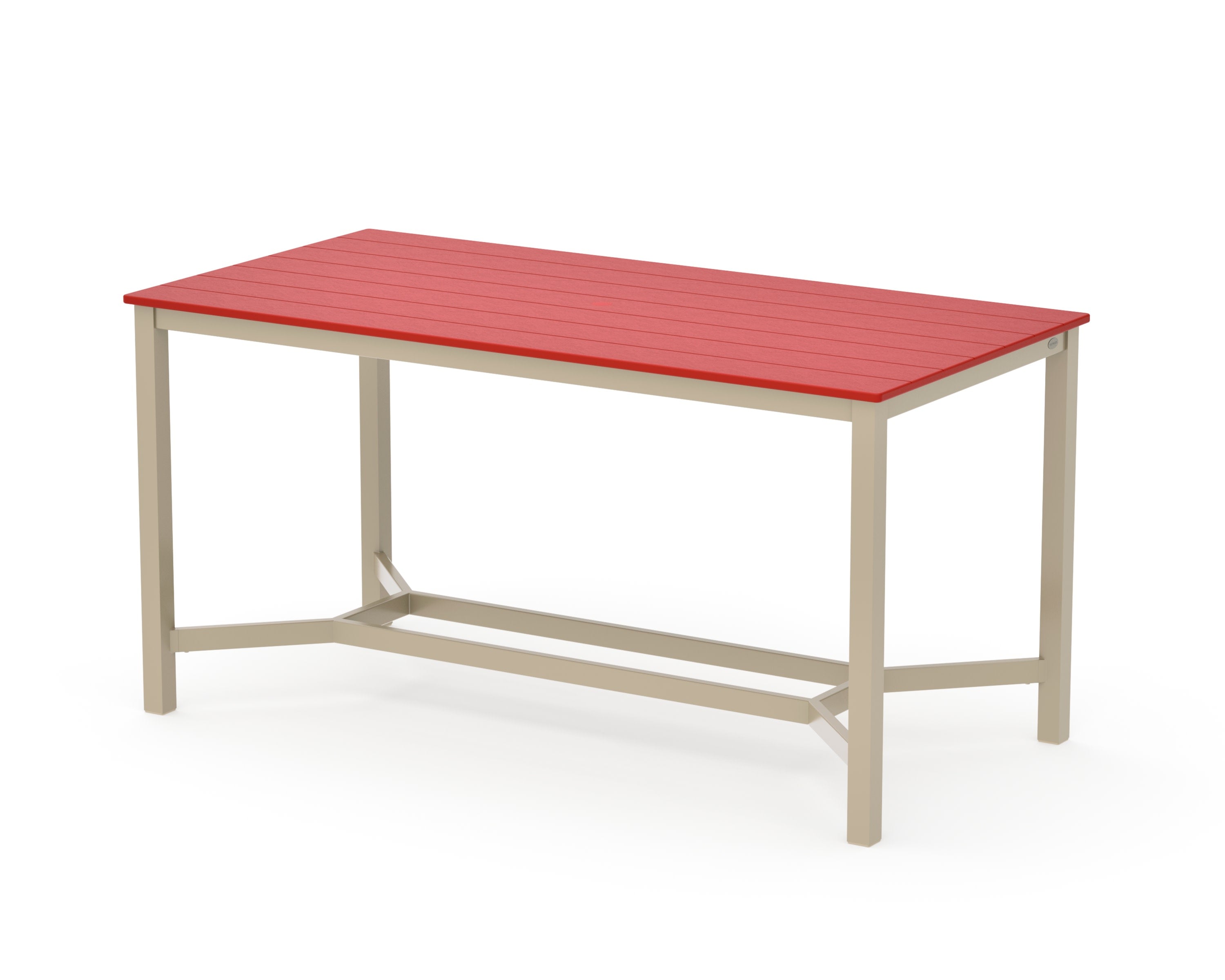 Main Street 36 x 72 Counter Table in Sand / Sunset Red