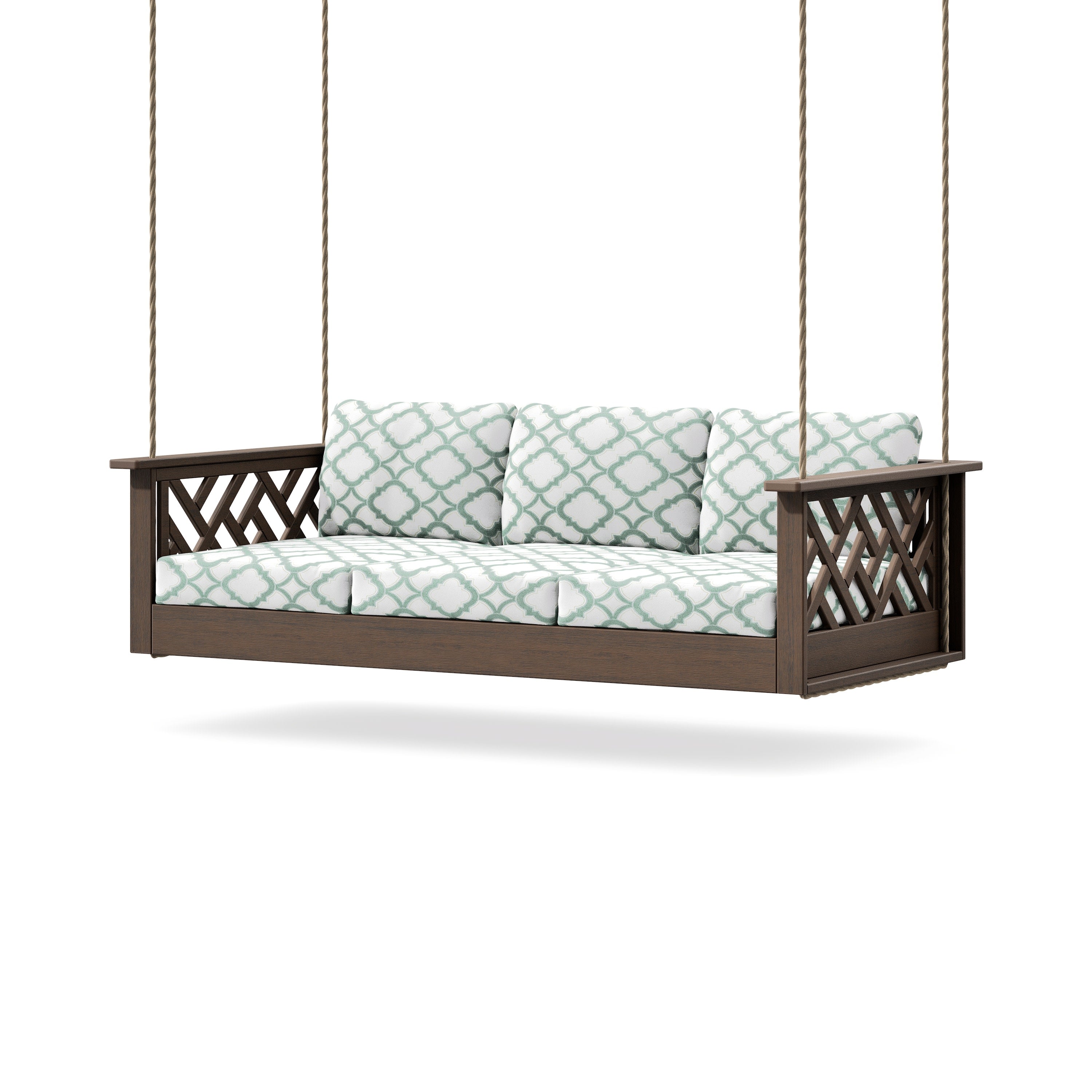 Chippendale Daybed Swing in Kona / Trellis Glacier Spa