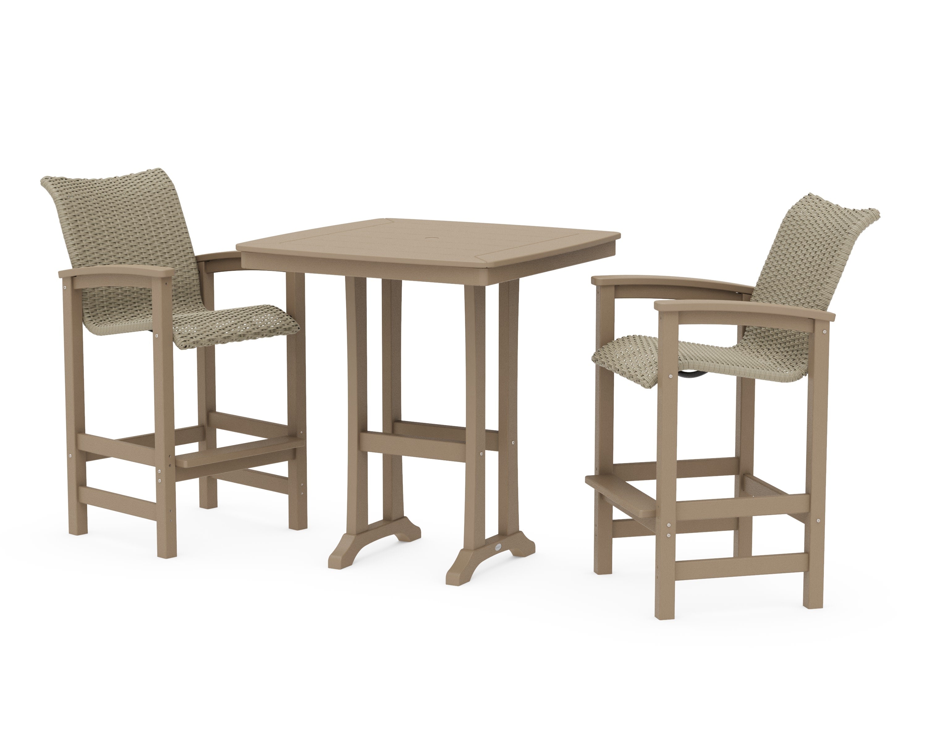 Coastal Woven 3-Piece Bar Set in Vintage Sahara / Dune Grass