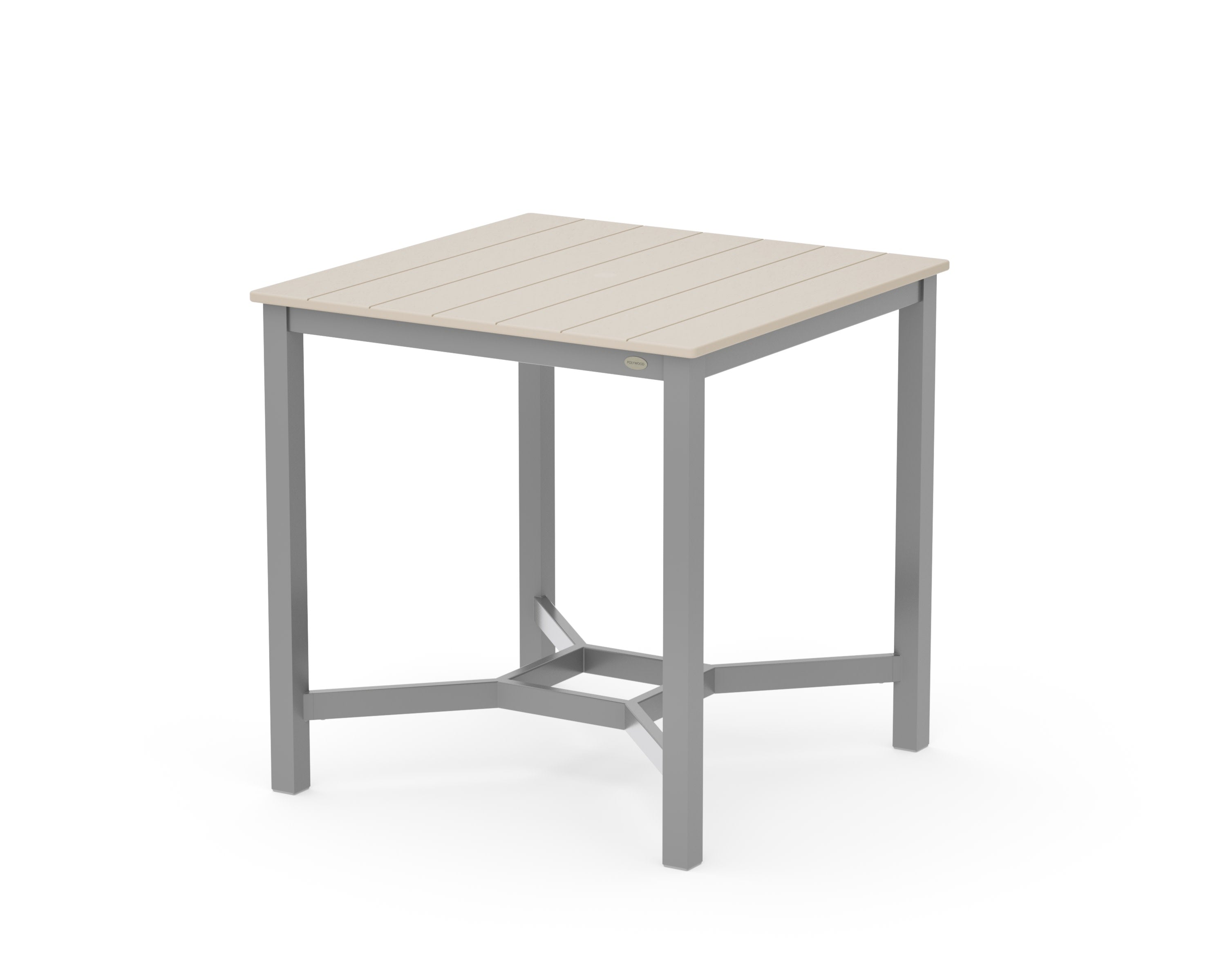 Main Street 36 x 36 Counter Table in Silver / Sand