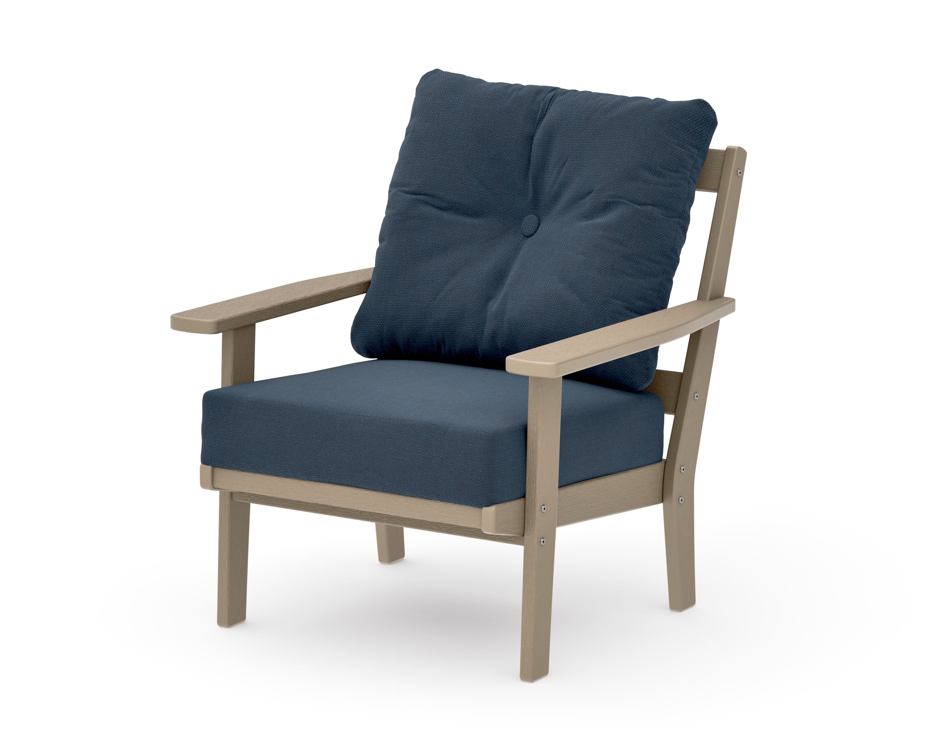 Oxford Deep Seating Chair in Vintage Sahara / Marine Indigo