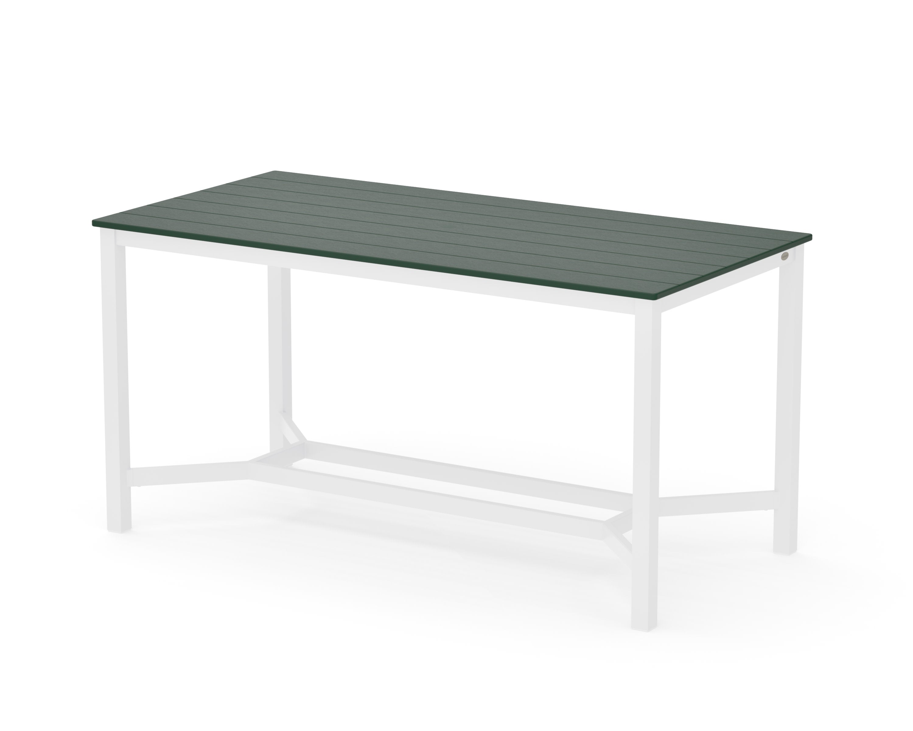 Main Street 36 x 72 Counter Table in White / Green