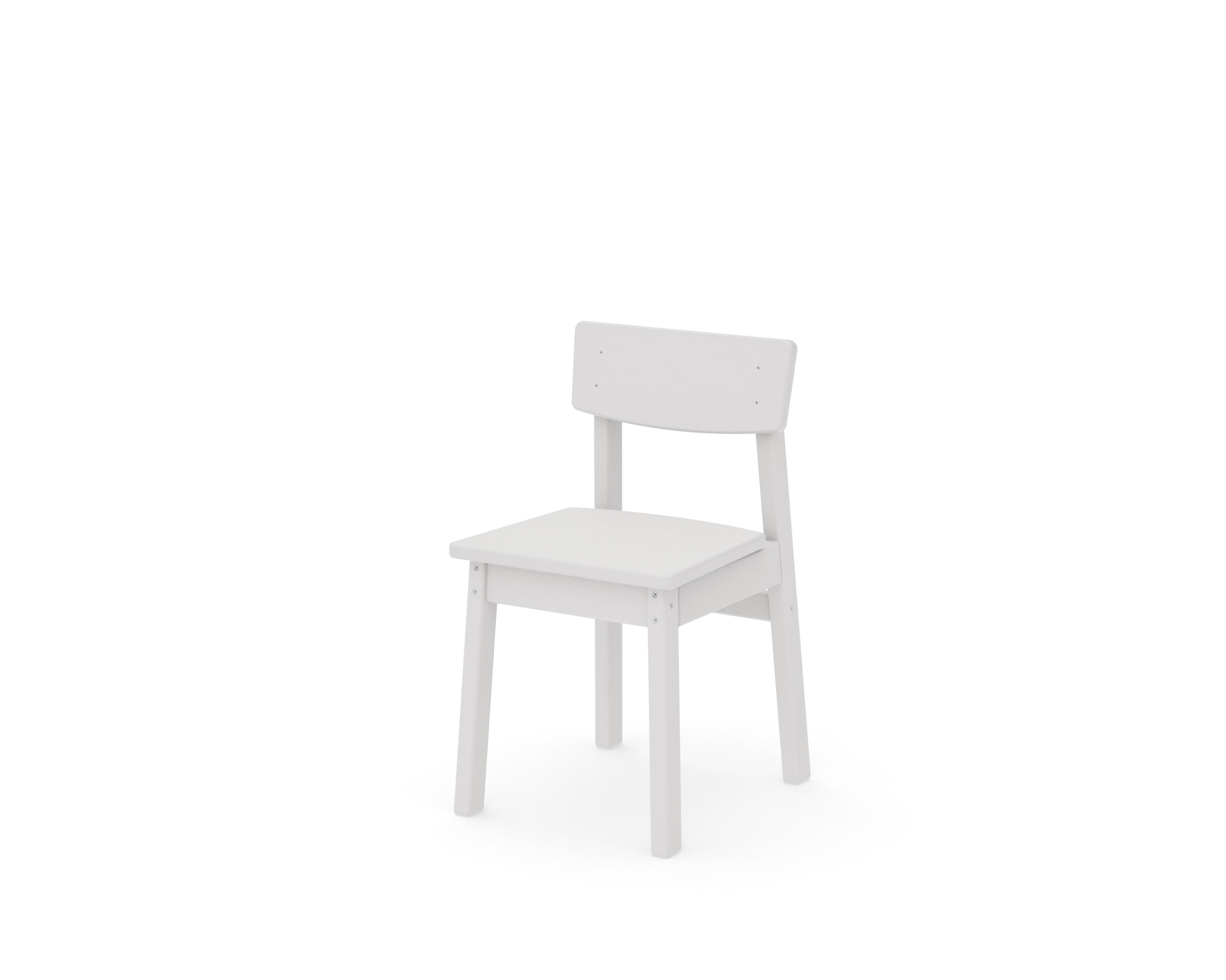 Kids Modern Studio Dining Chair in Vintage White