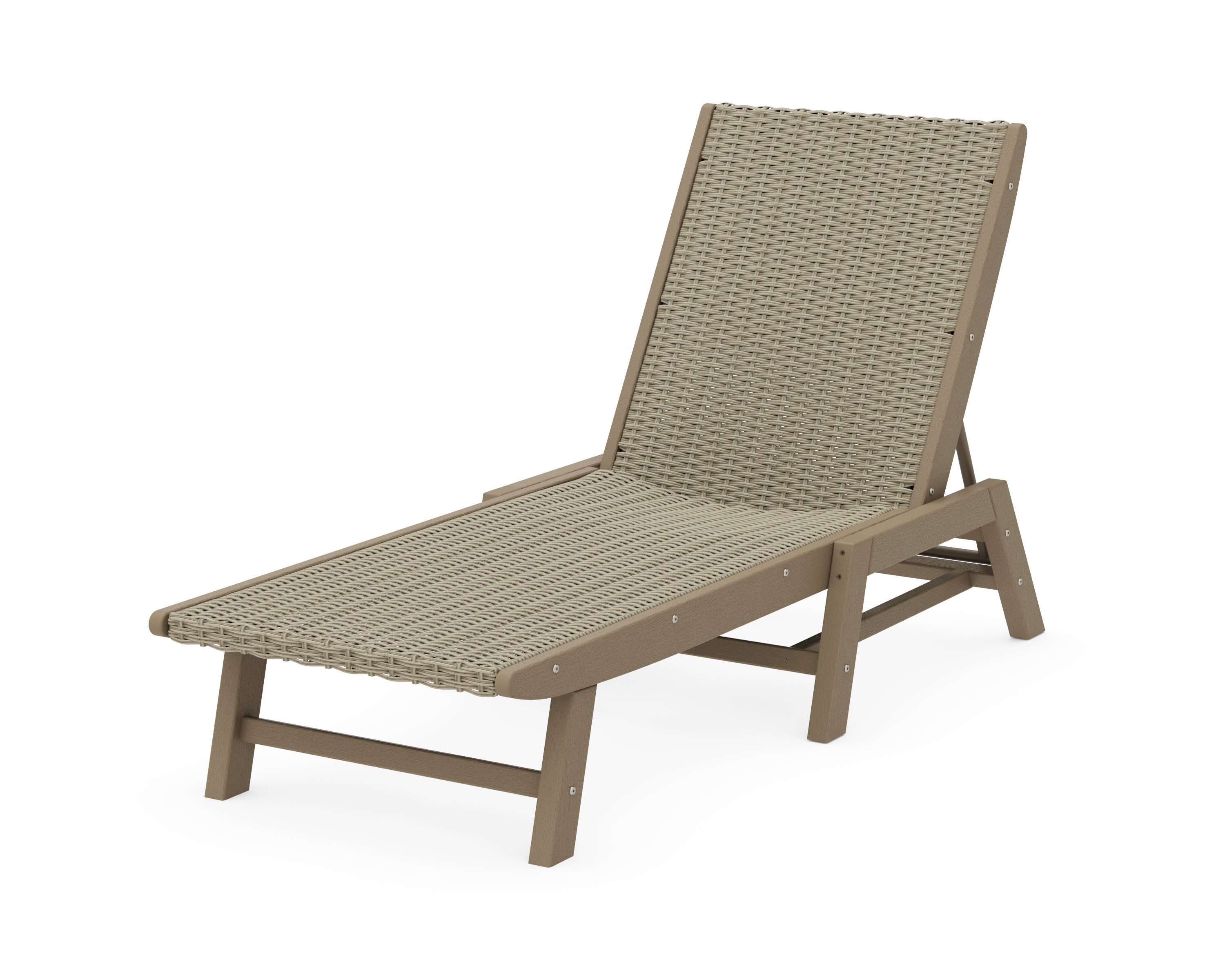 Coastal Woven Chaise in Vintage Sahara / Dune Grass