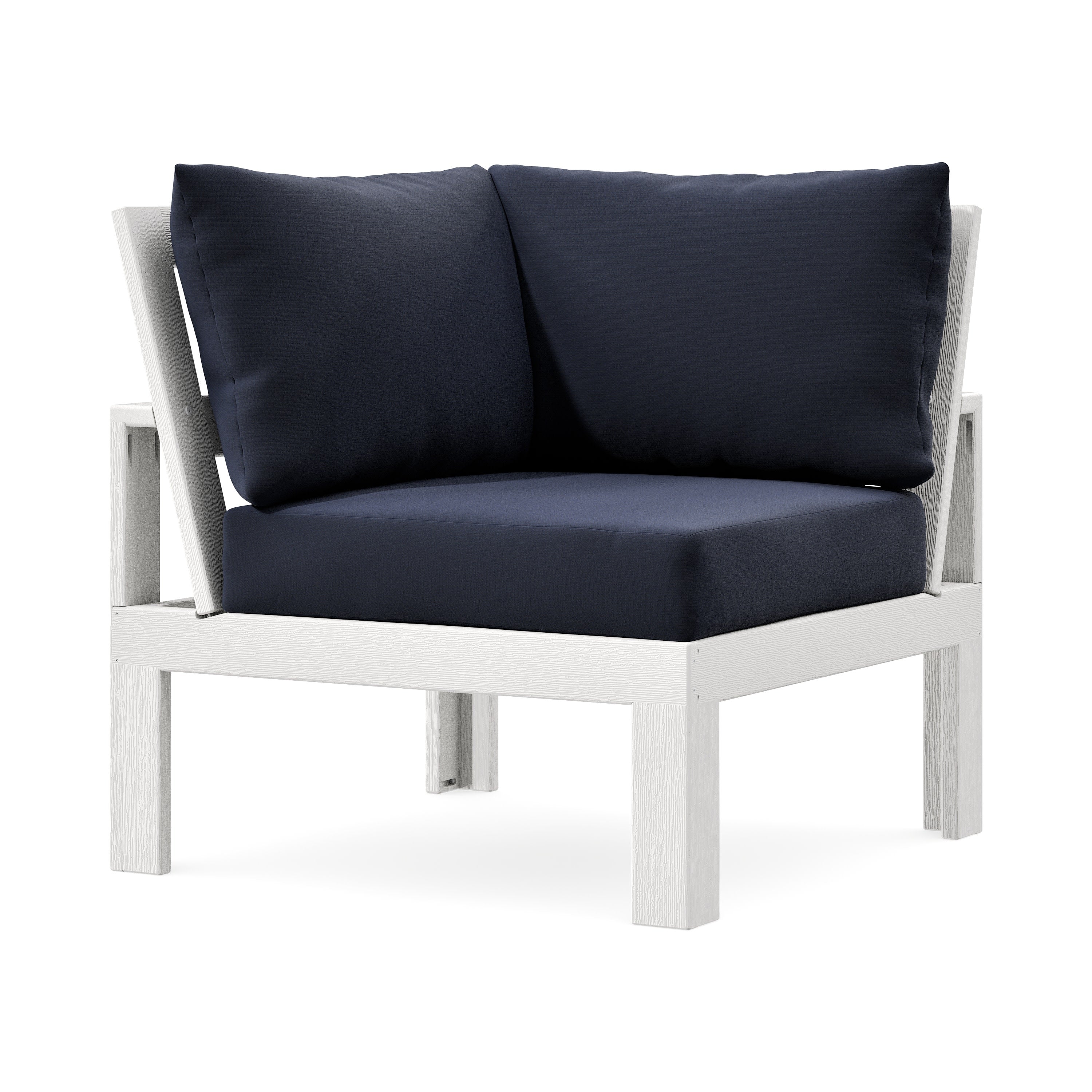 Modular Corner Chair in Vintage White / Navy