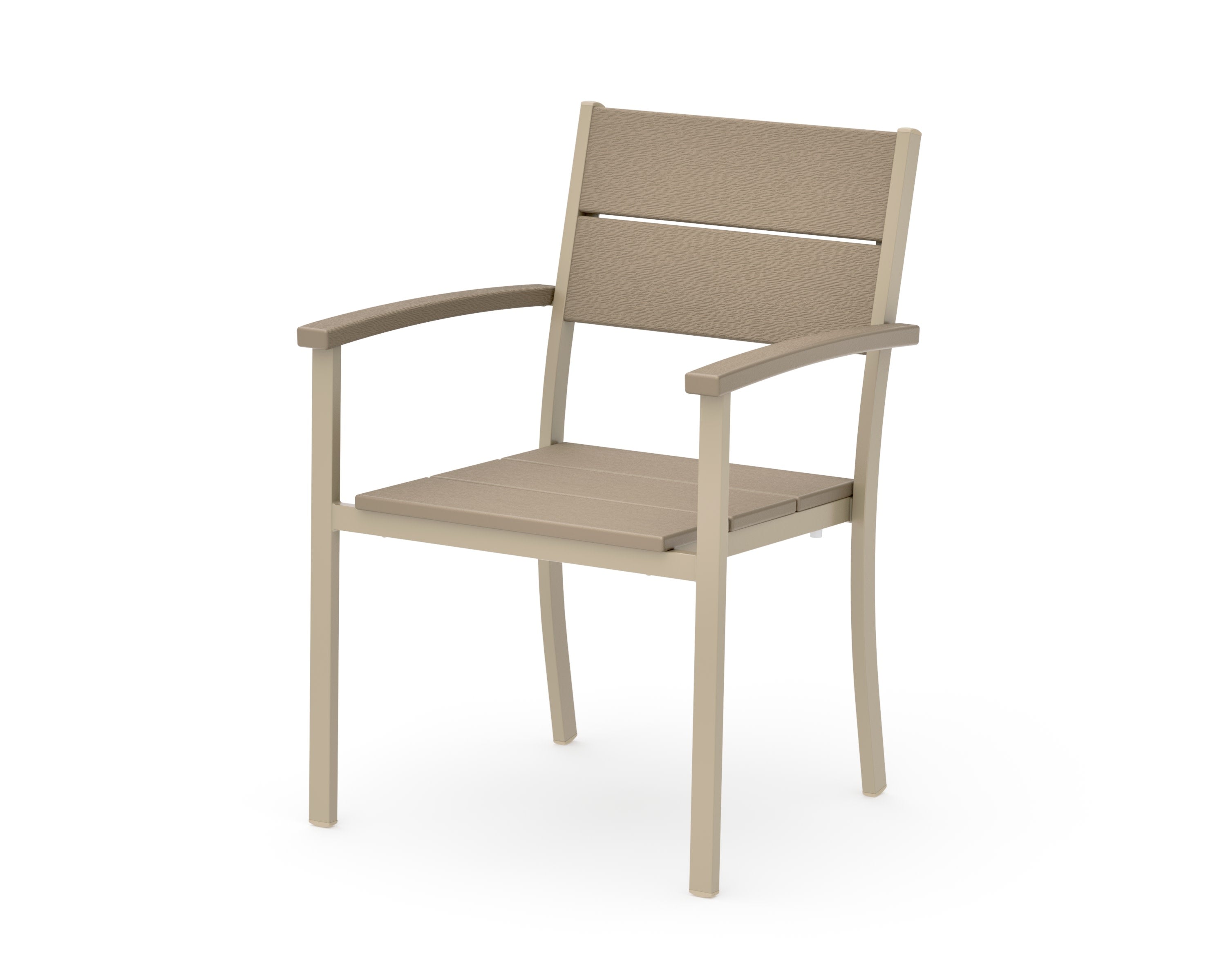 Main Street Stacking Dining Arm Chair in Sand / Vintage Sahara