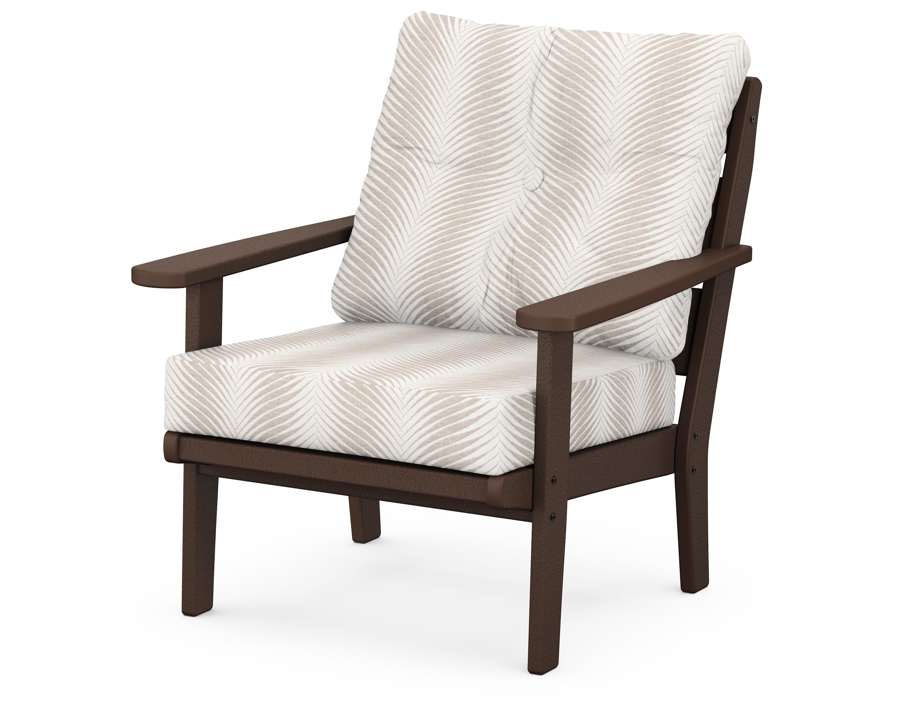 Lakeside Deep Seating Chair in Mahogany / Clock Out Cloud