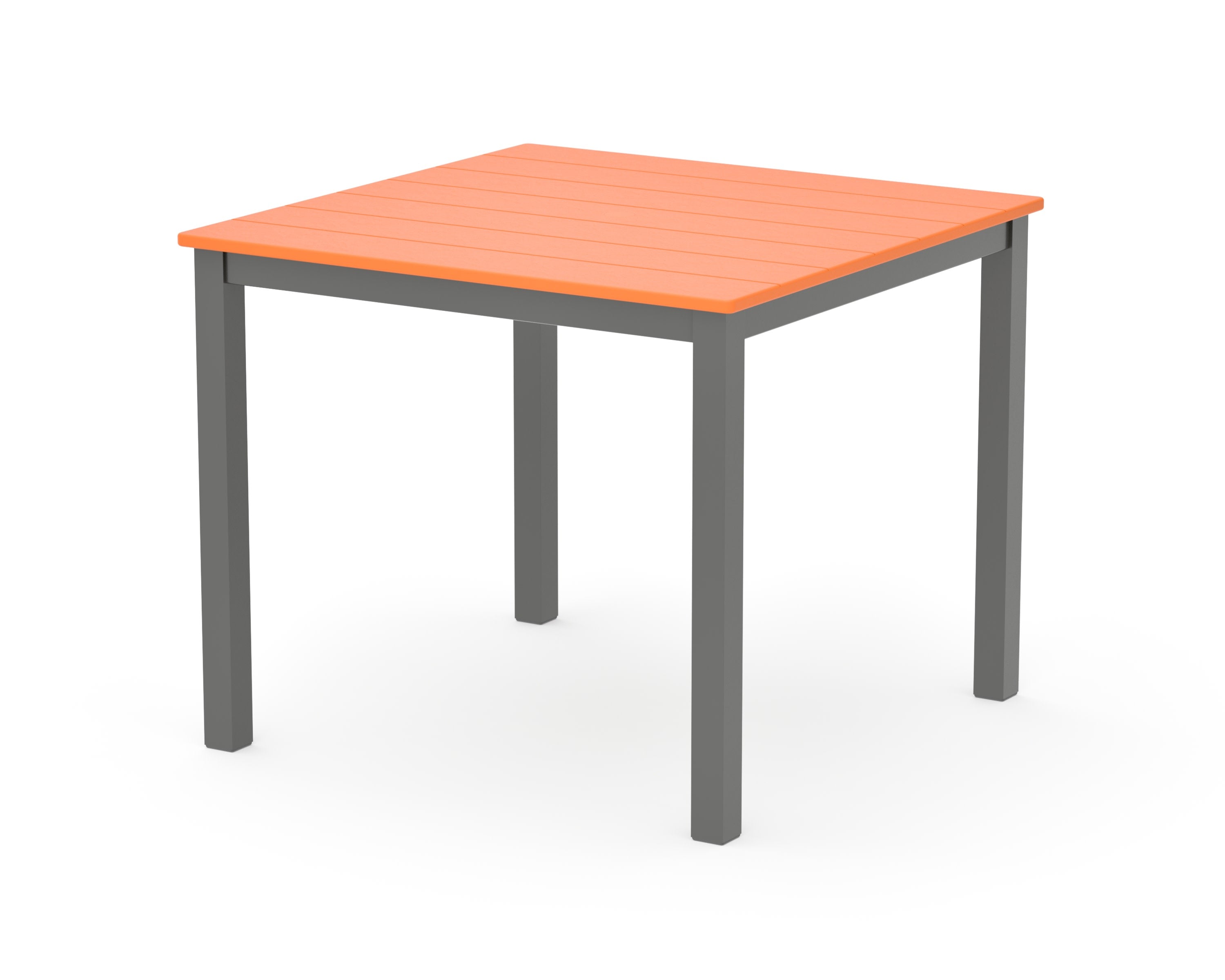 Main Street 36" x 36" Dining Table in Charcoal / Tangerine