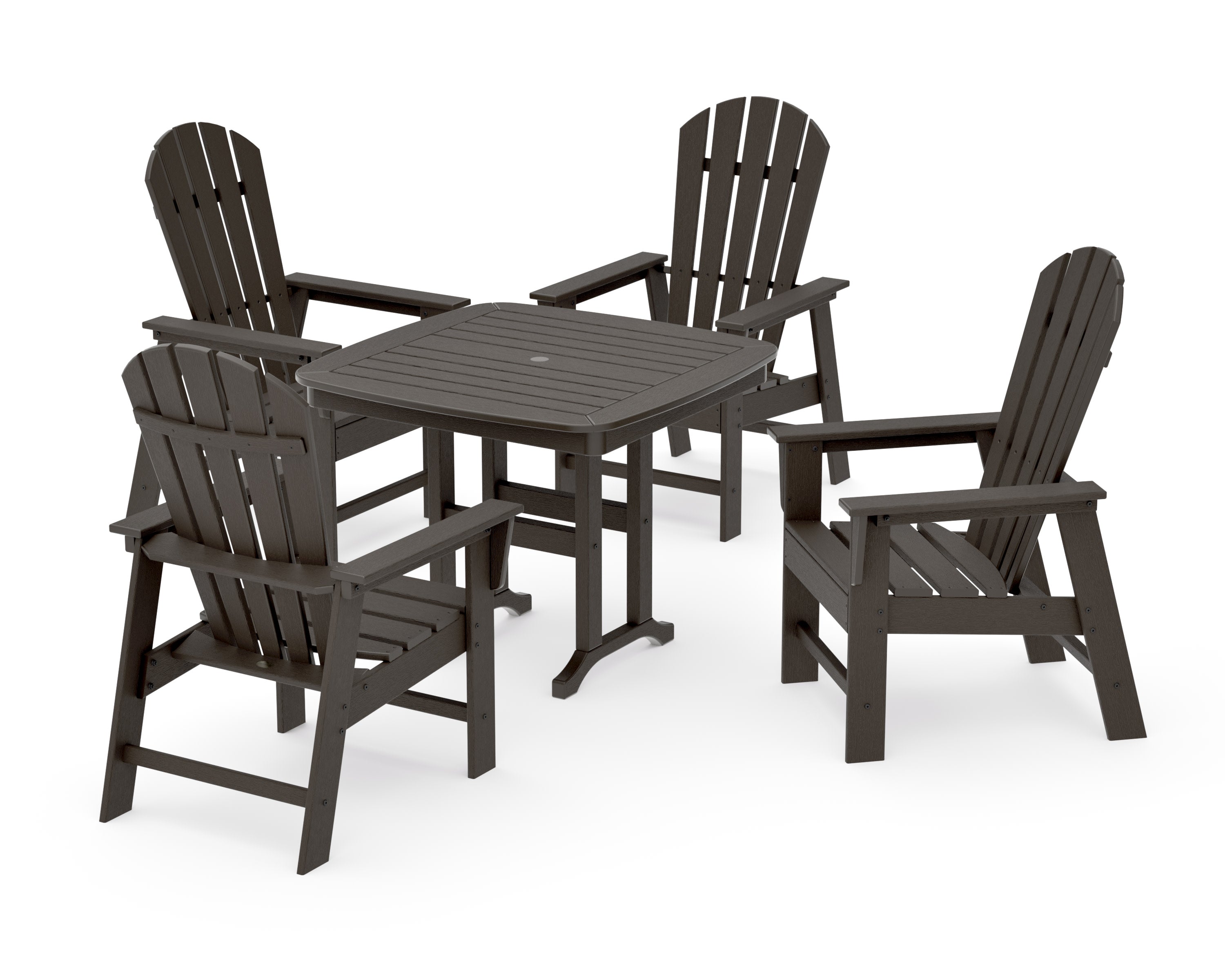 South Beach 5-Piece Dining Set in Vintage Coffee