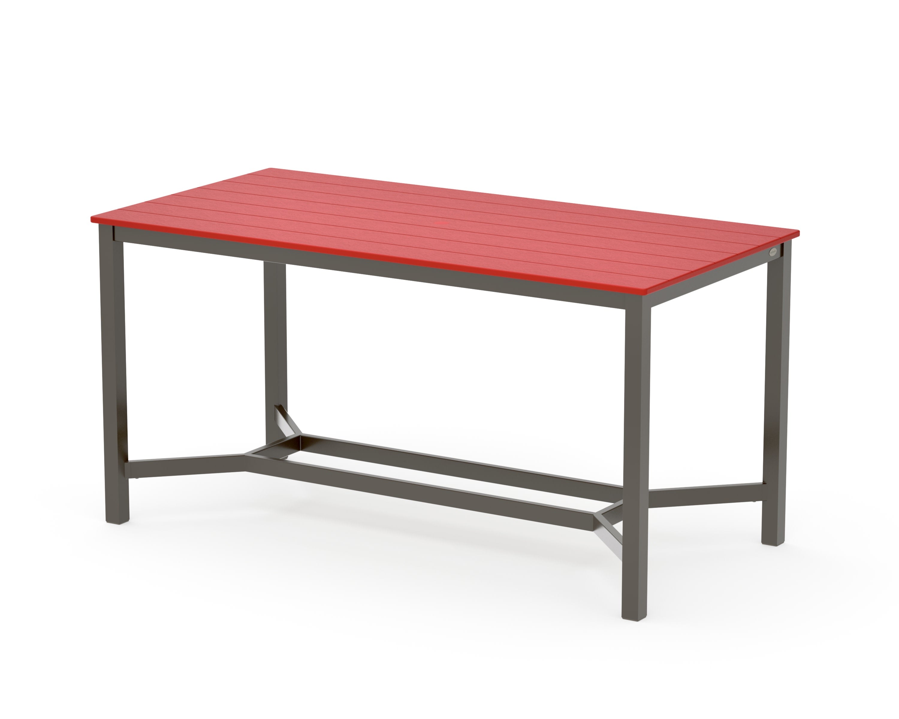 Main Street 36 x 72 Counter Table in Bronze / Sunset Red