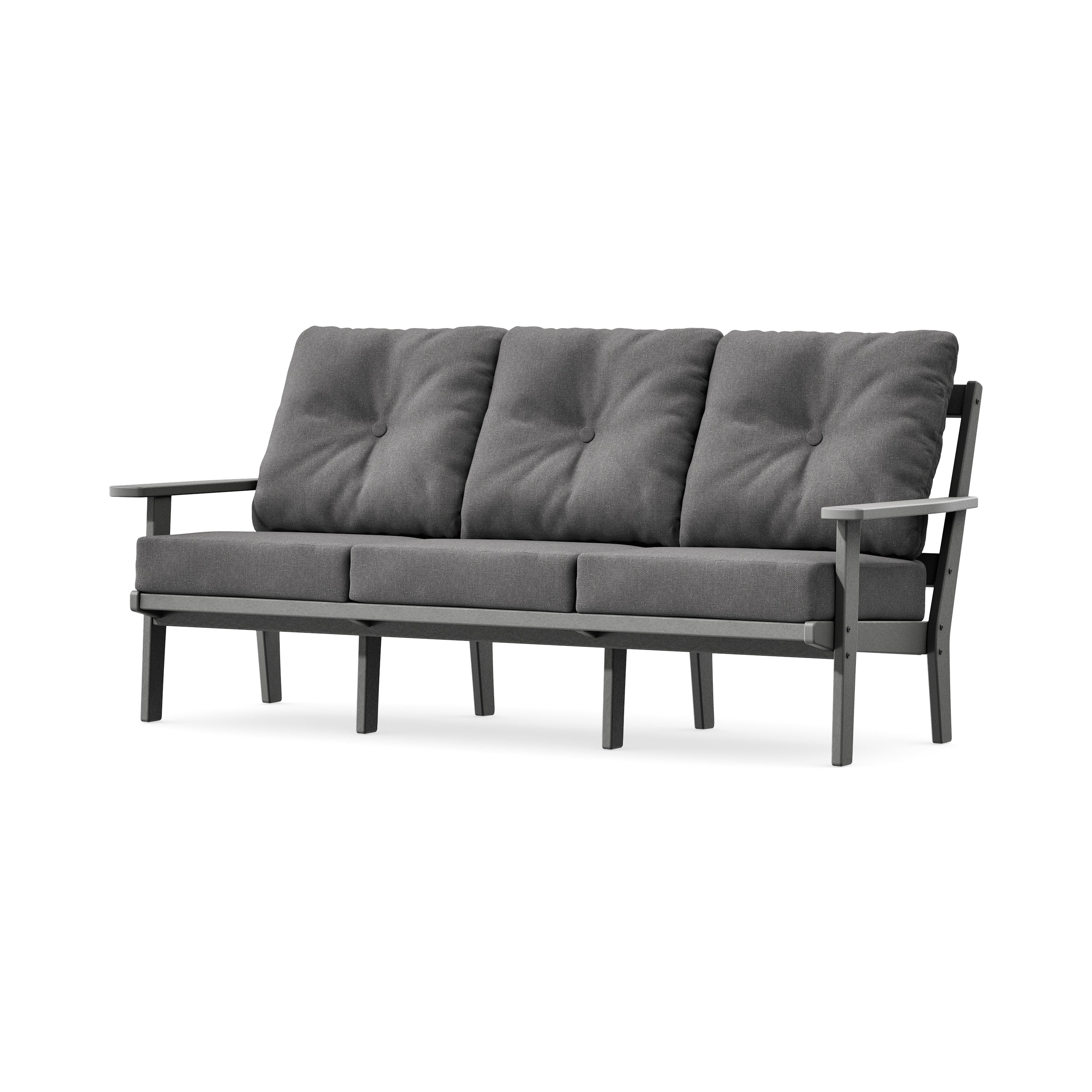Oxford Deep Seating Sofa in Slate Grey / Ash Charcoal