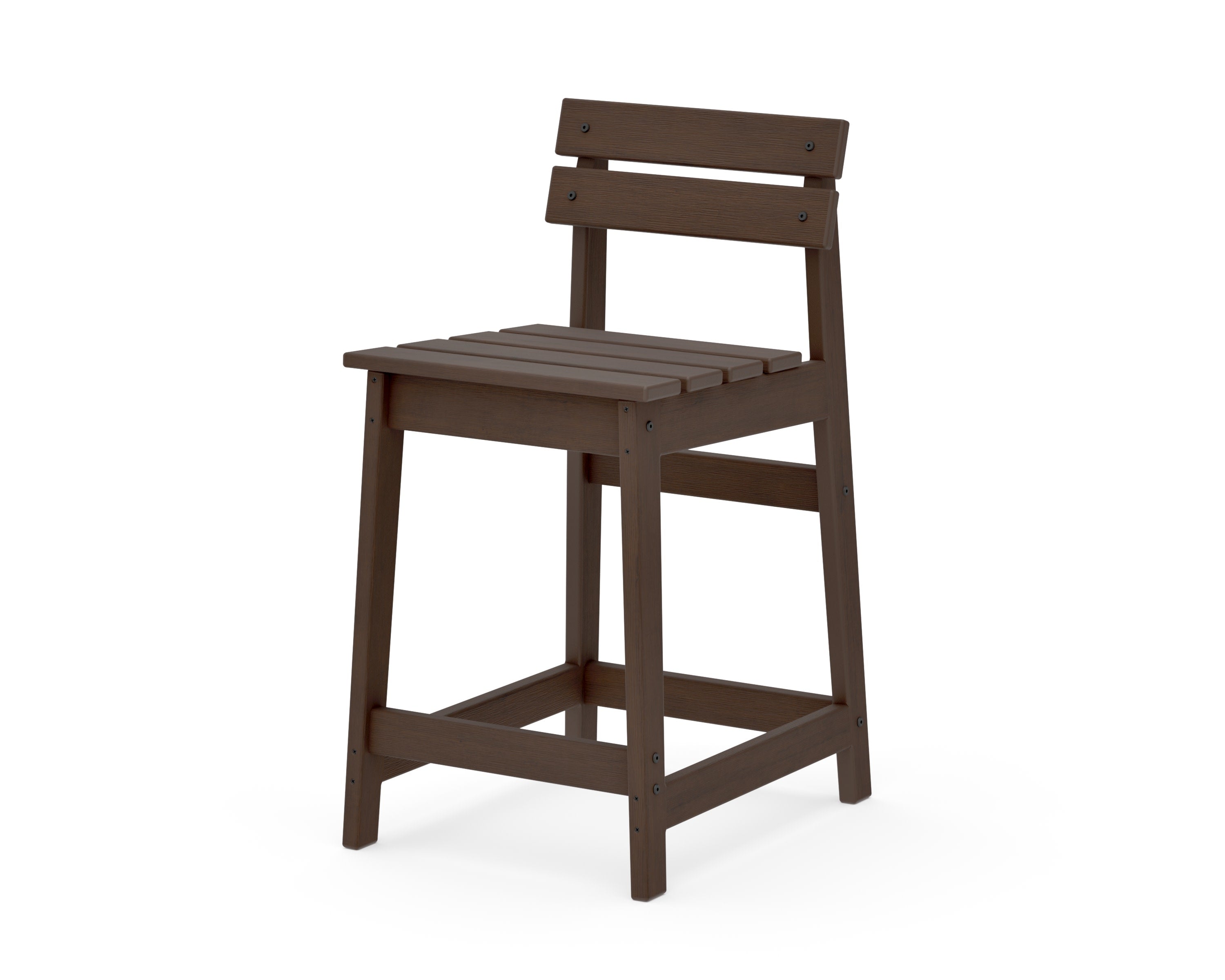 Modern Studio Plaza Lowback Counter Chair in Kona