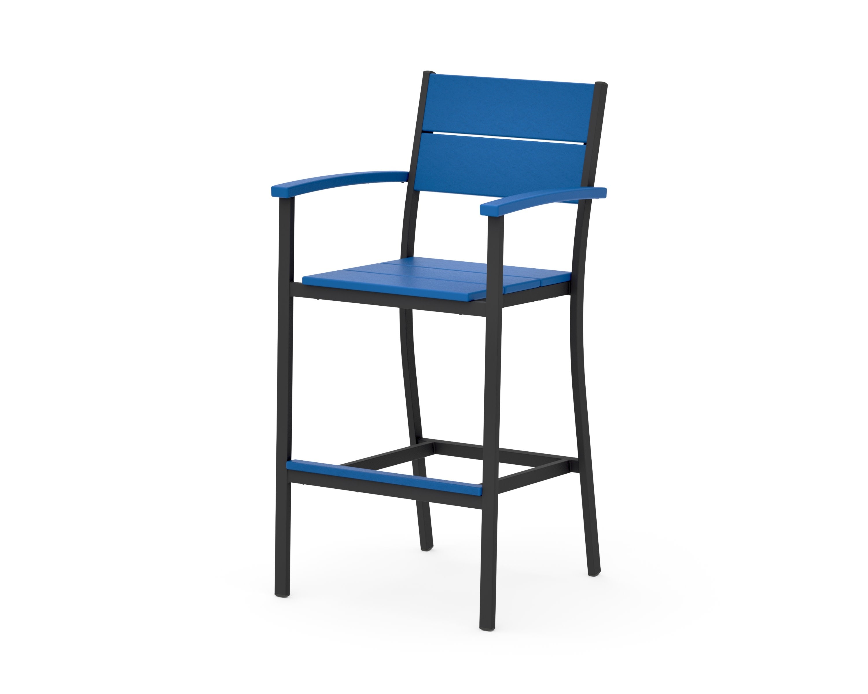 Main Street Bar Arm Chair in Black / Pacific Blue