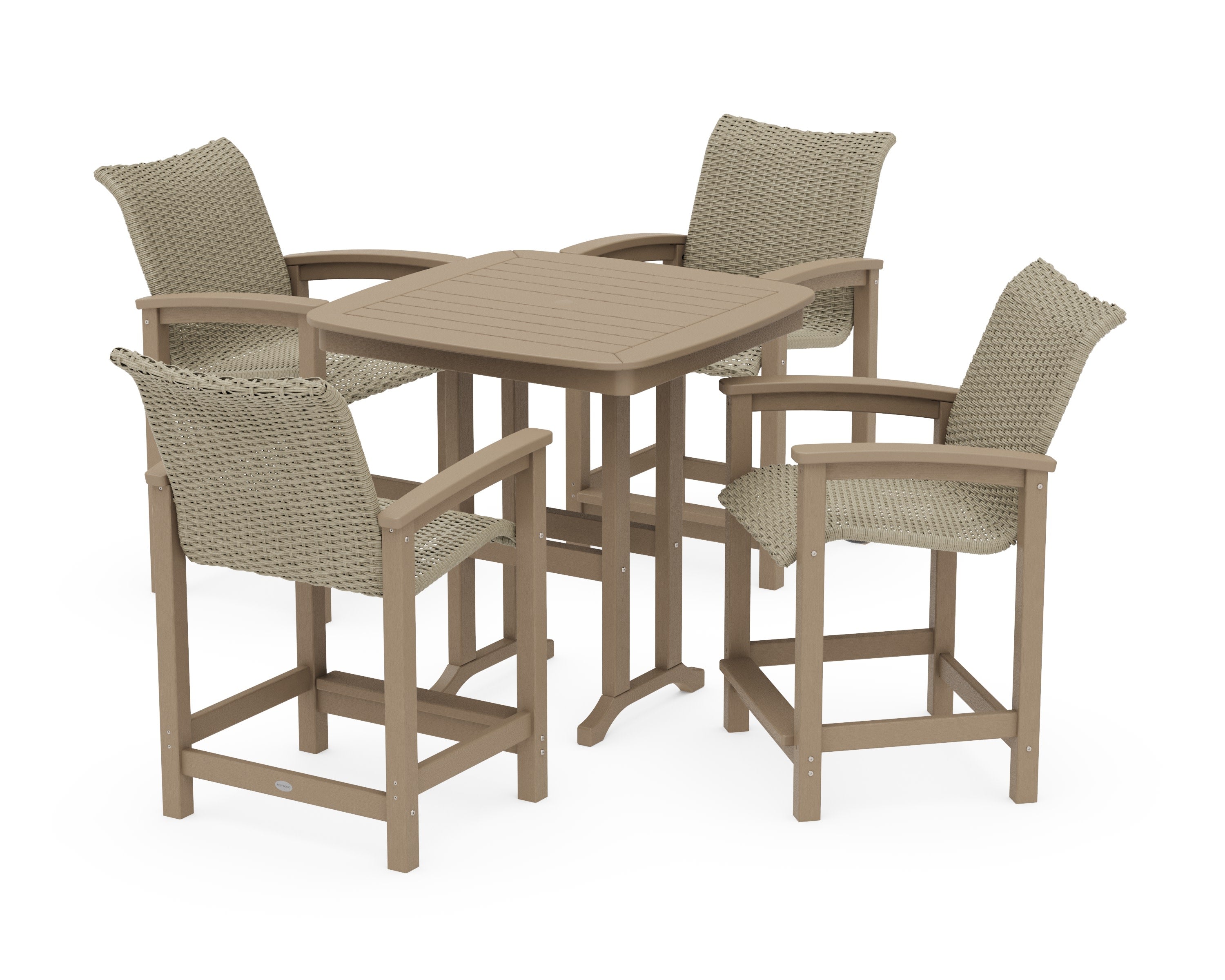 Coastal Woven 5-Piece Counter Set in Vintage Sahara / Dune Grass