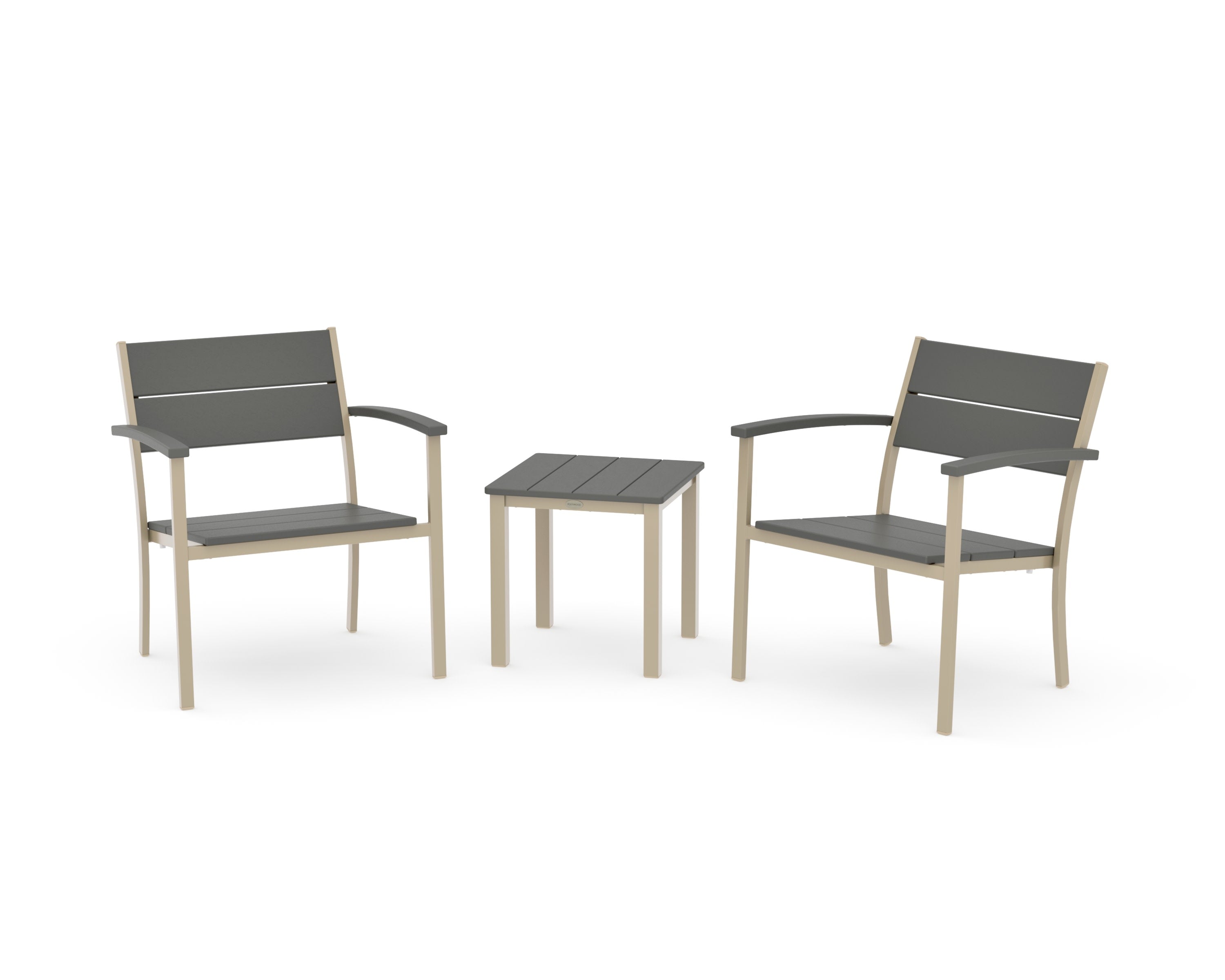Main Street 3-Piece Lounge Chair Set in Sand / Slate Grey