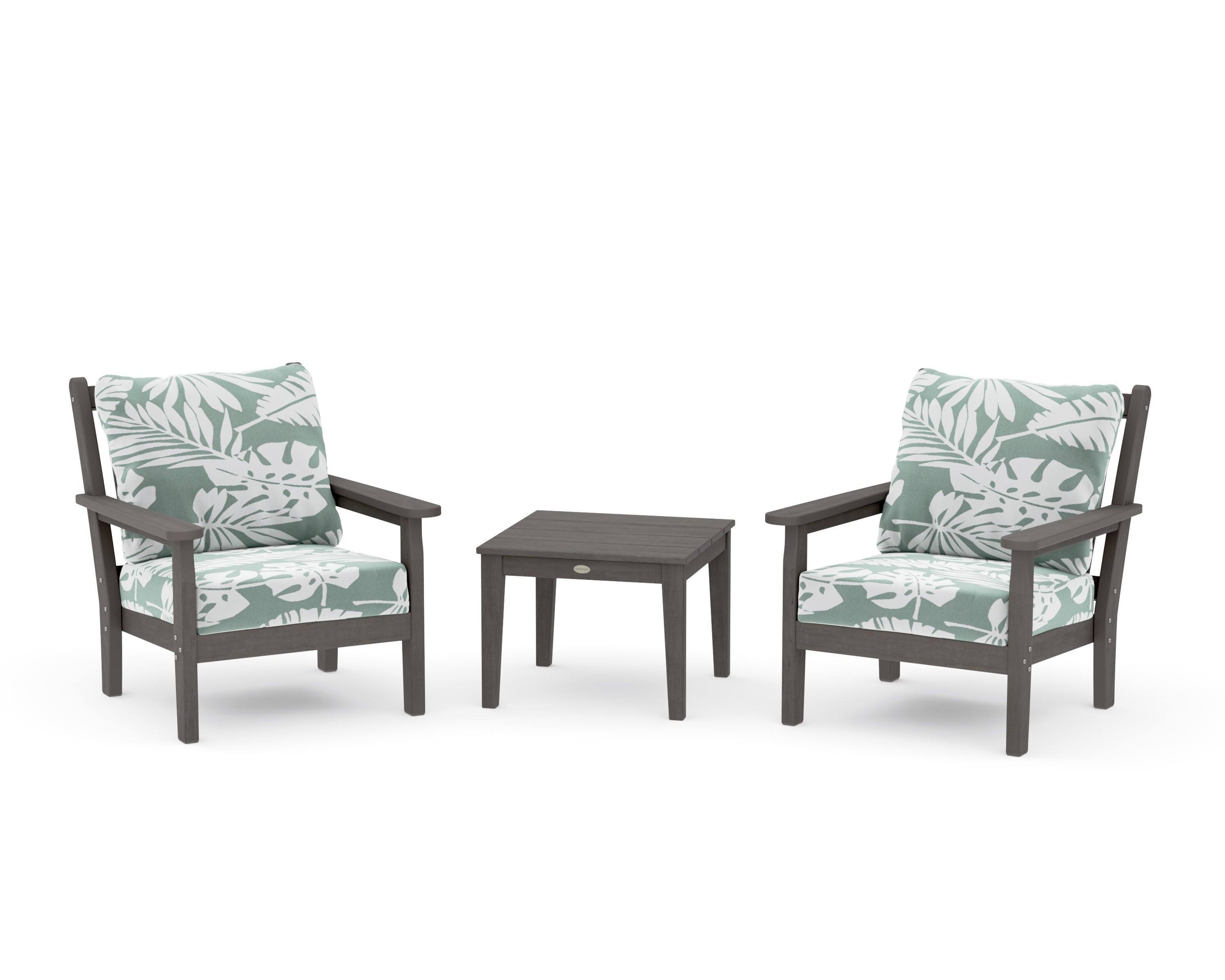 Chippendale 3-Piece Deep Seating Set in Driftwood / Leaf Glacier Spa