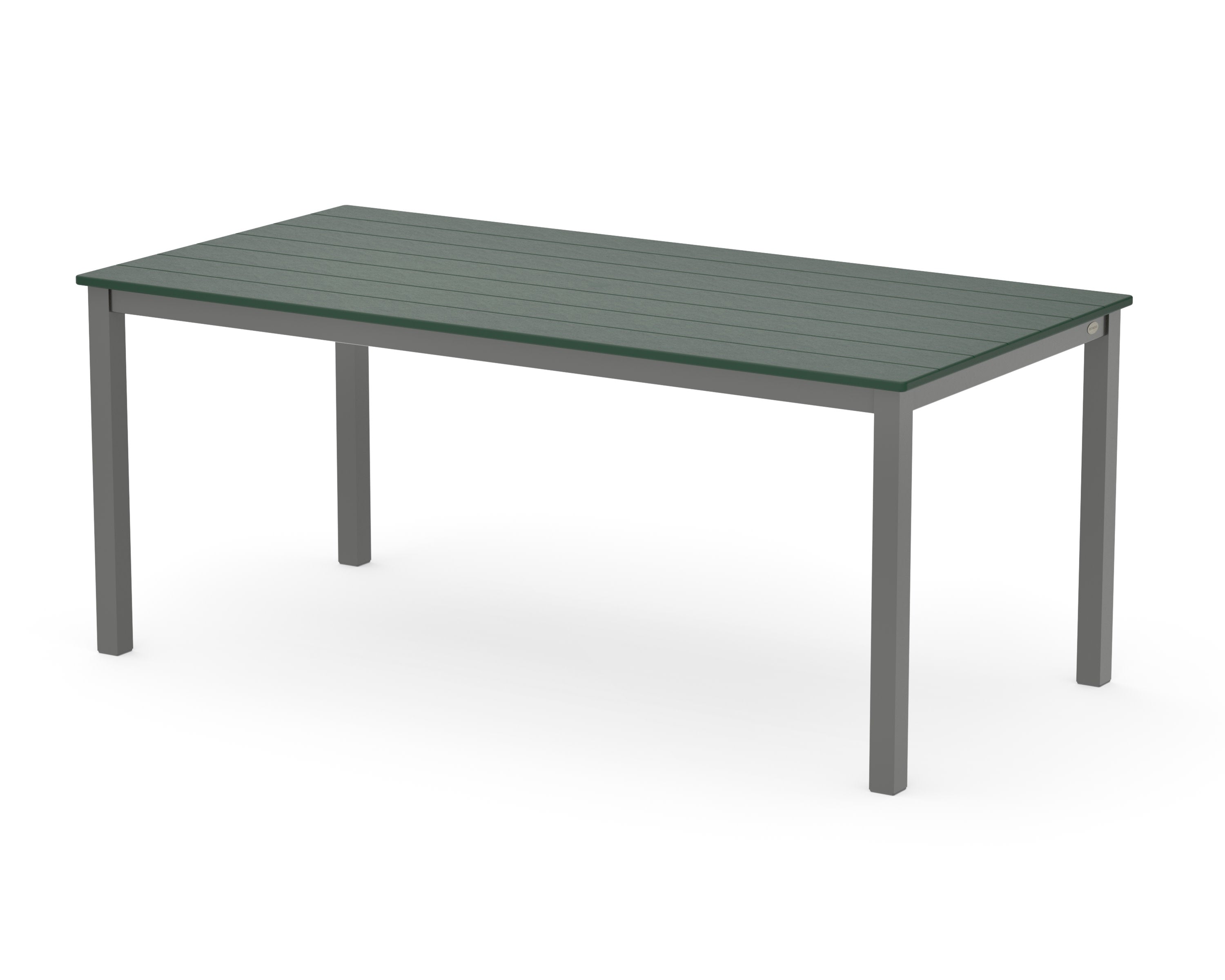 Main Street 36" x 72" Dining Table in Charcoal / Green