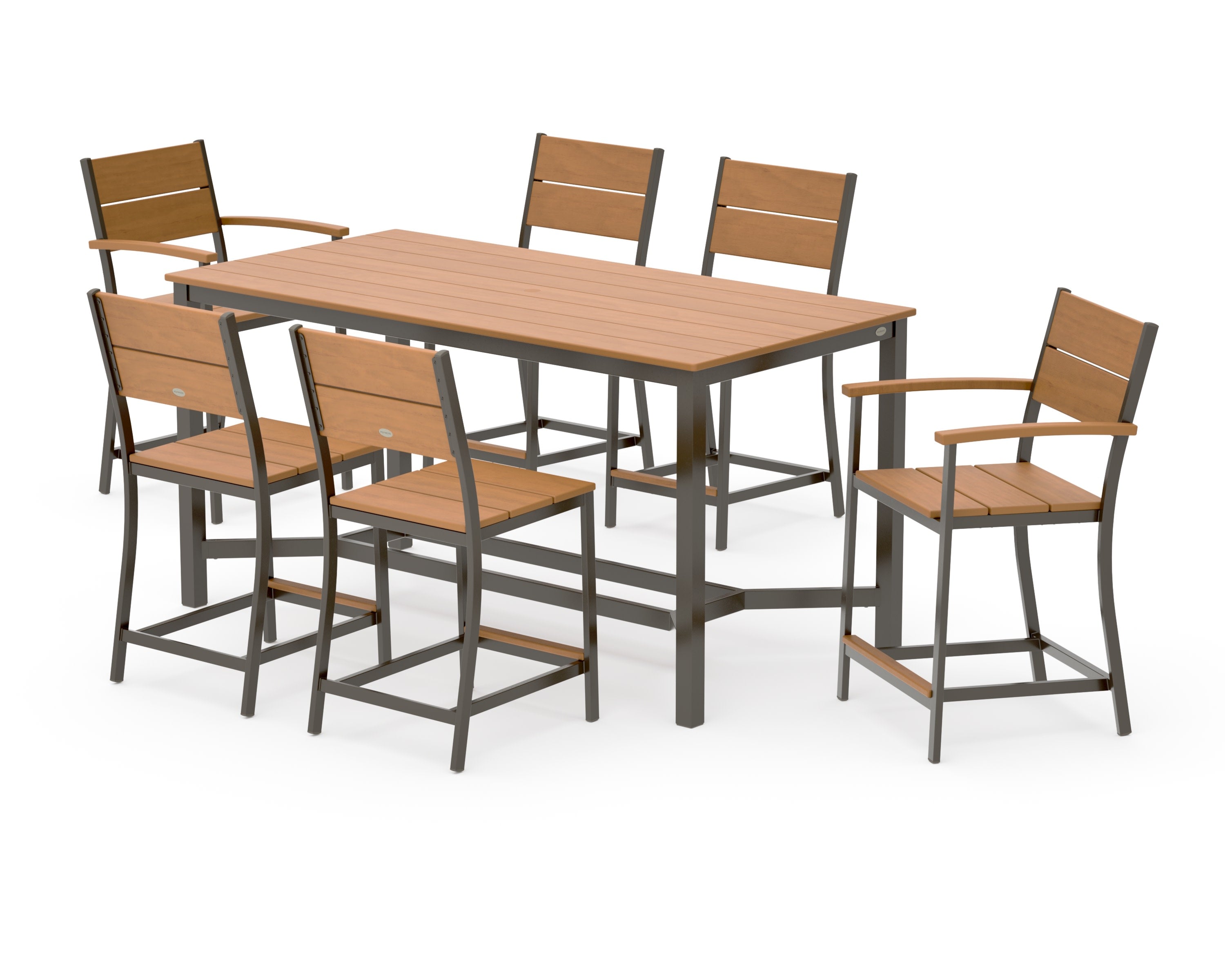 Main Street 7-Piece Counter Set in Bronze / Natural