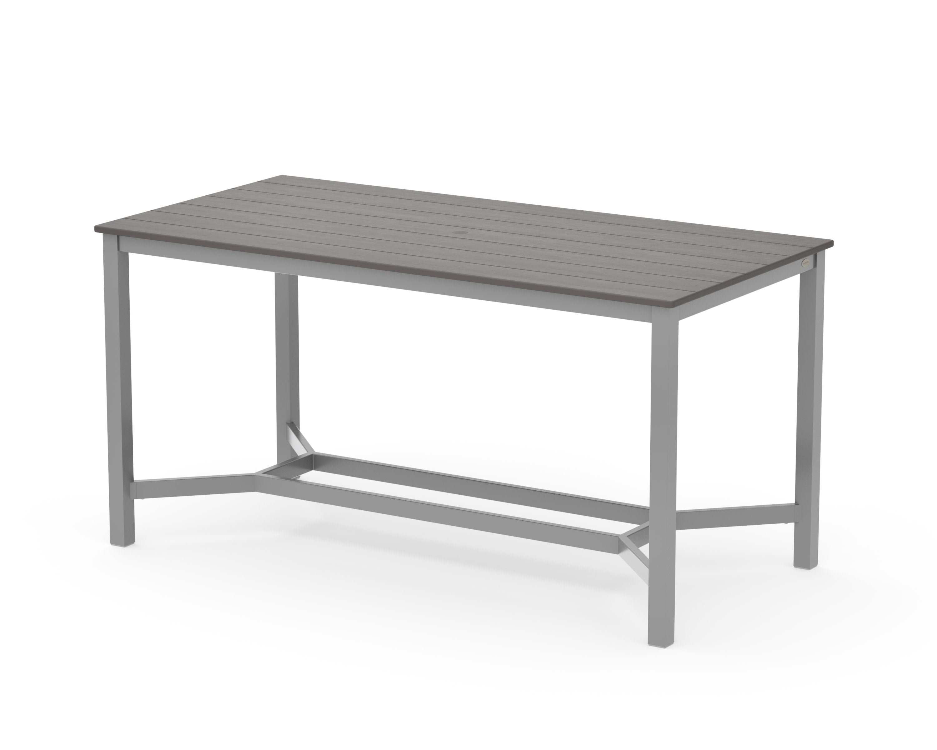 Main Street 36 x 72 Counter Table in Silver / Driftwood