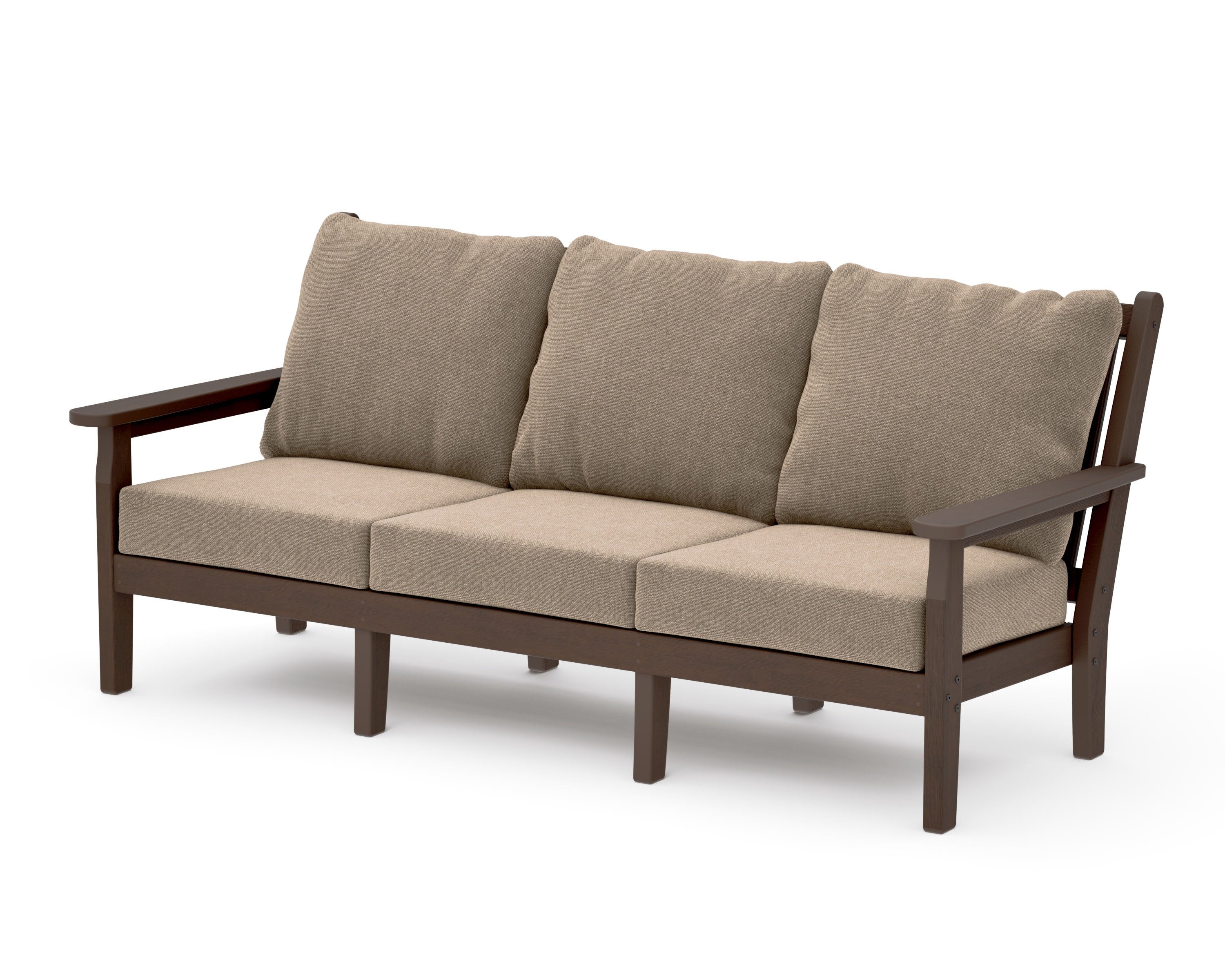 Chippendale Deep Seating Sofa in Kona / Spiced Burlap