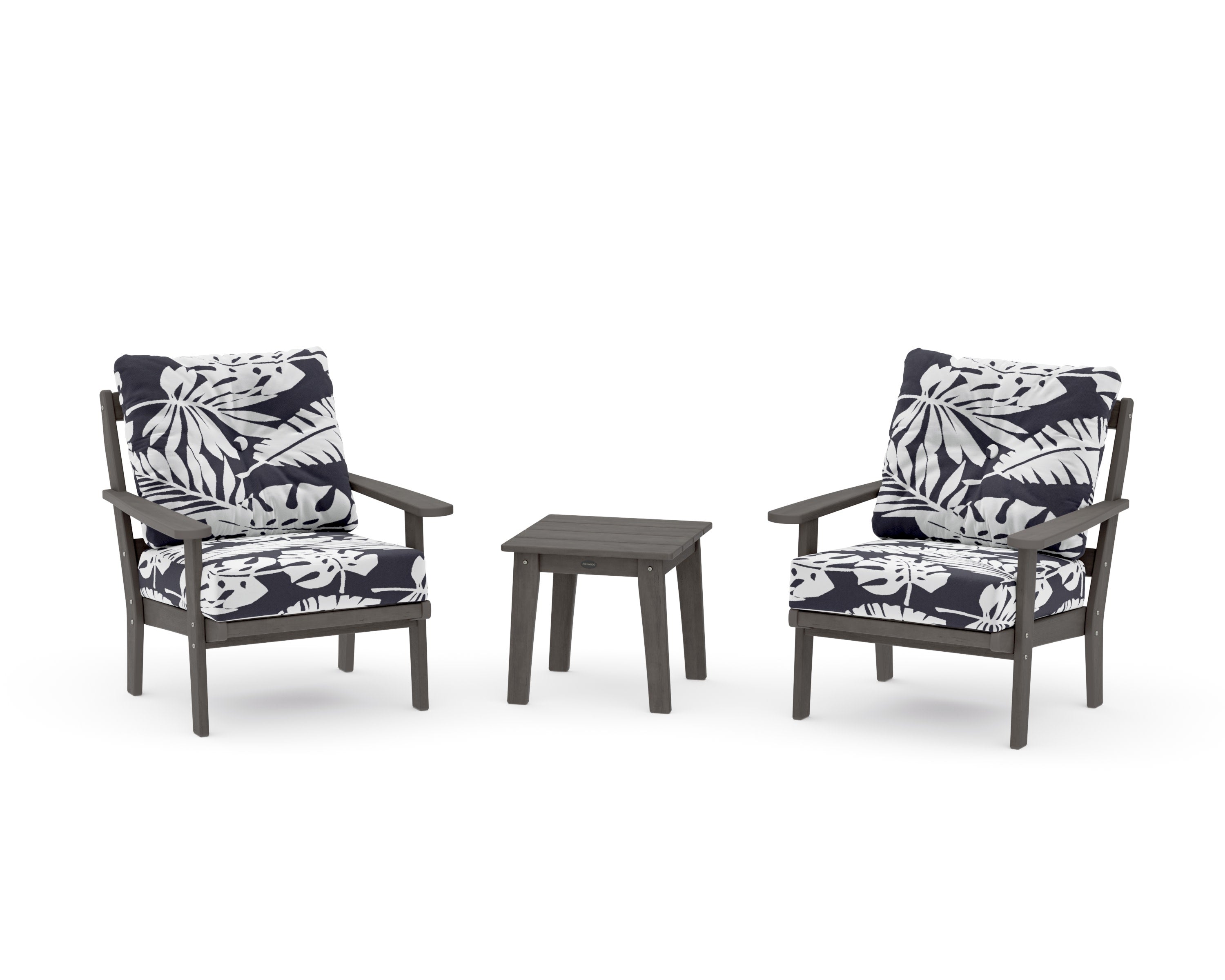 Mission 3-Piece Deep Seating Set in Driftwood / Leaf Navy
