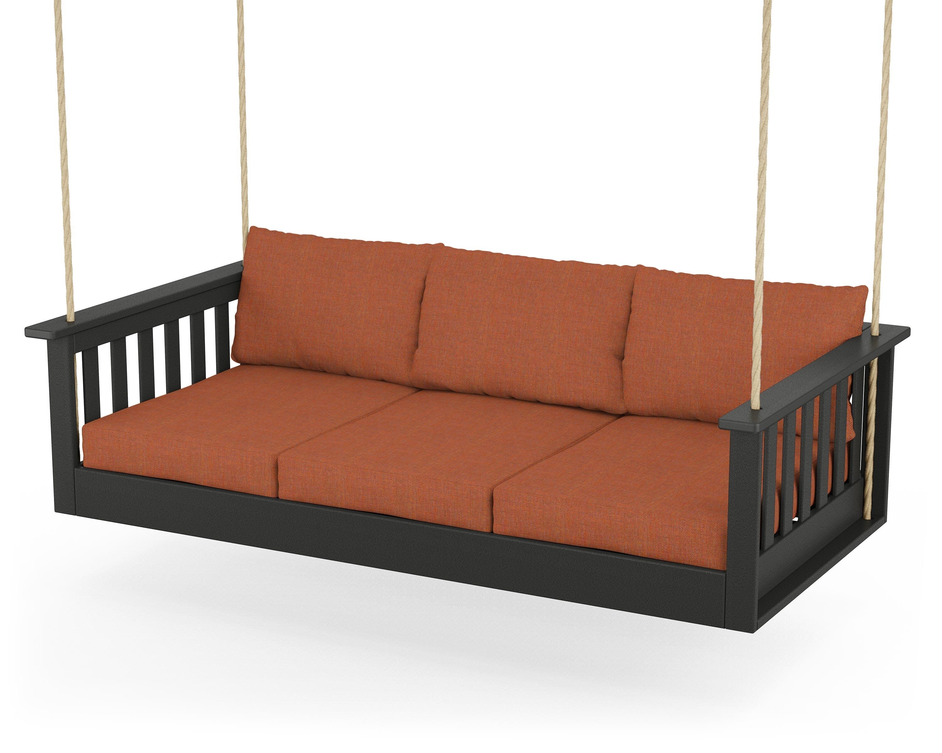 Vineyard Daybed Swing in Black / Play Adobe