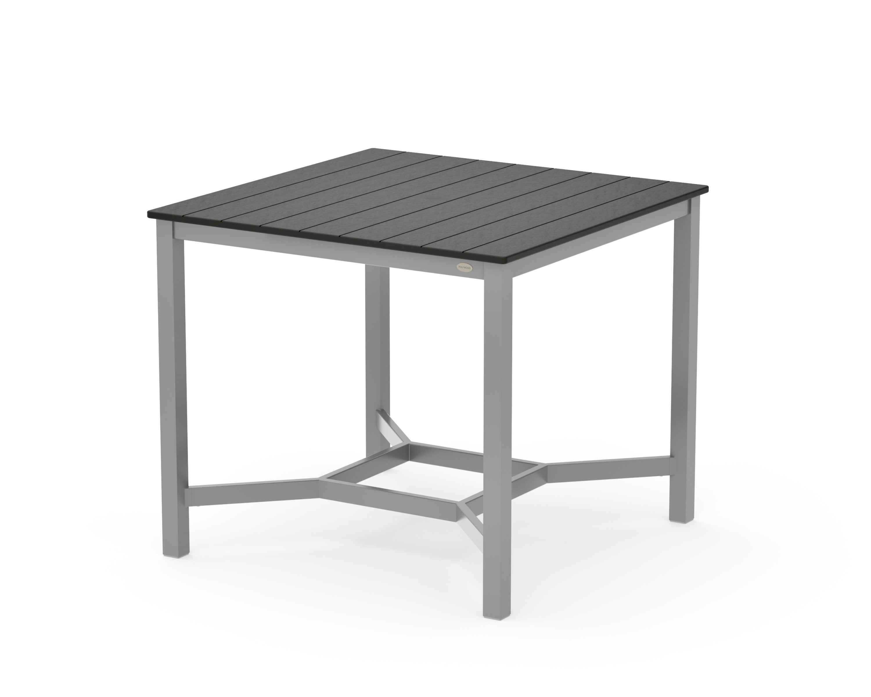 Main Street 42 x 42 Counter Table in Silver / Black