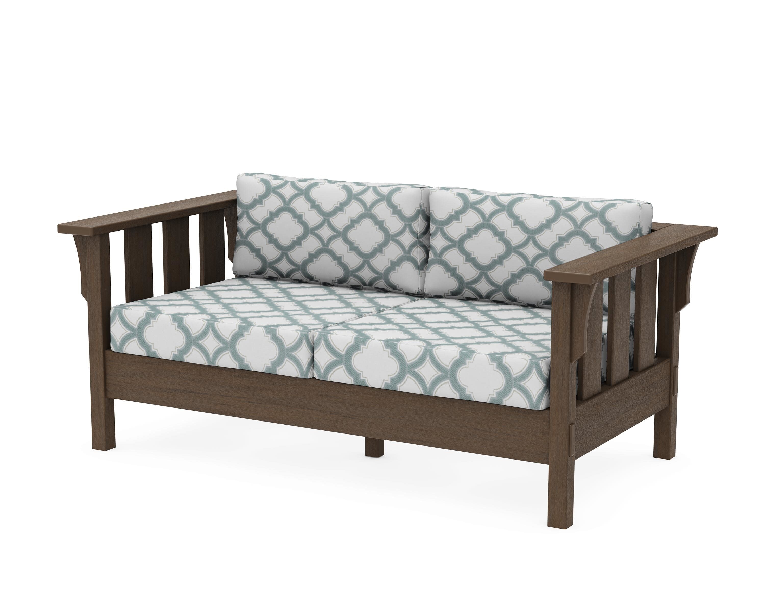 Acadia Deep Seating Loveseat in Kona / Trellis Glacier Spa