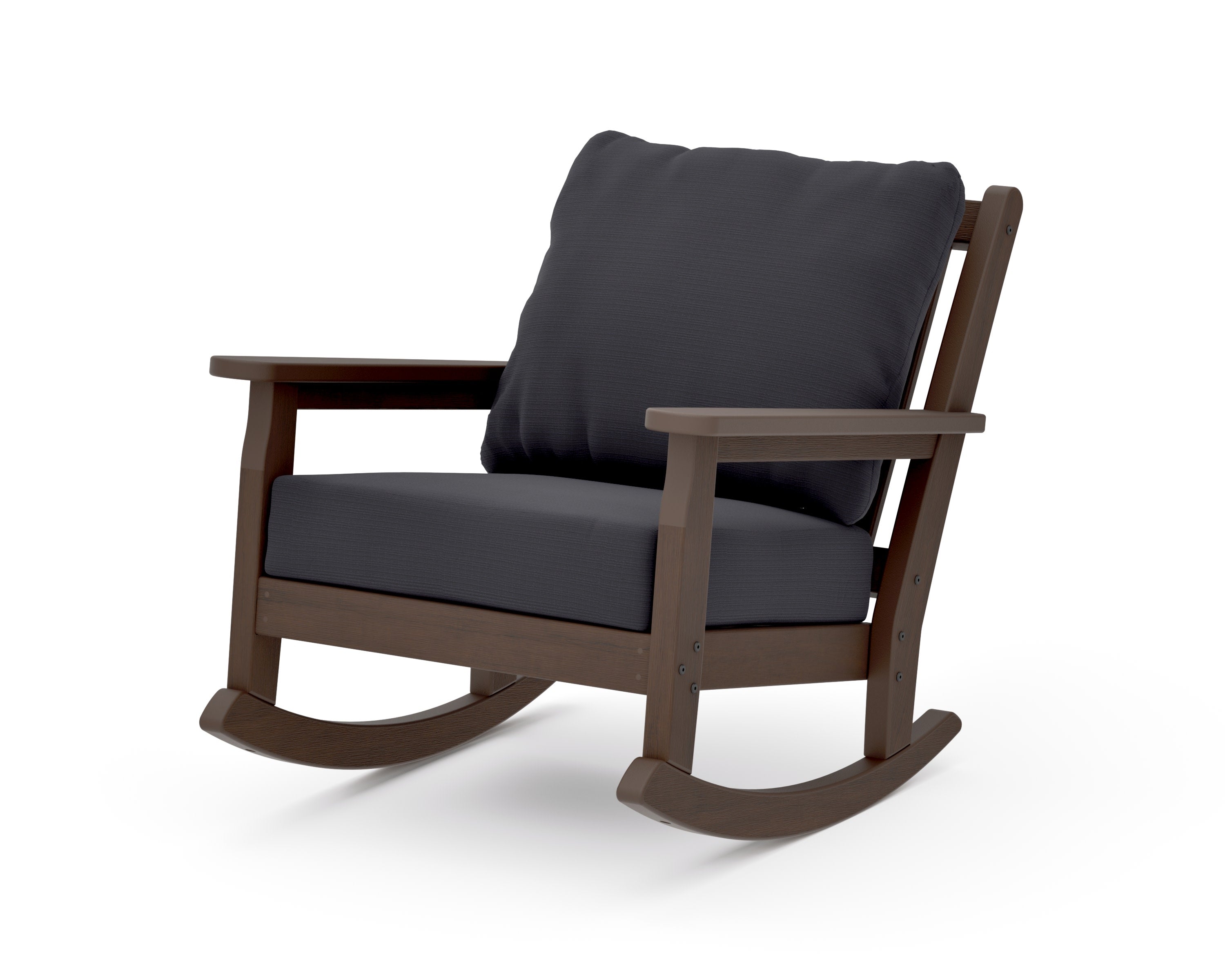 Chippendale Deep Seating Rocking Chair in Kona / Midnight Linen