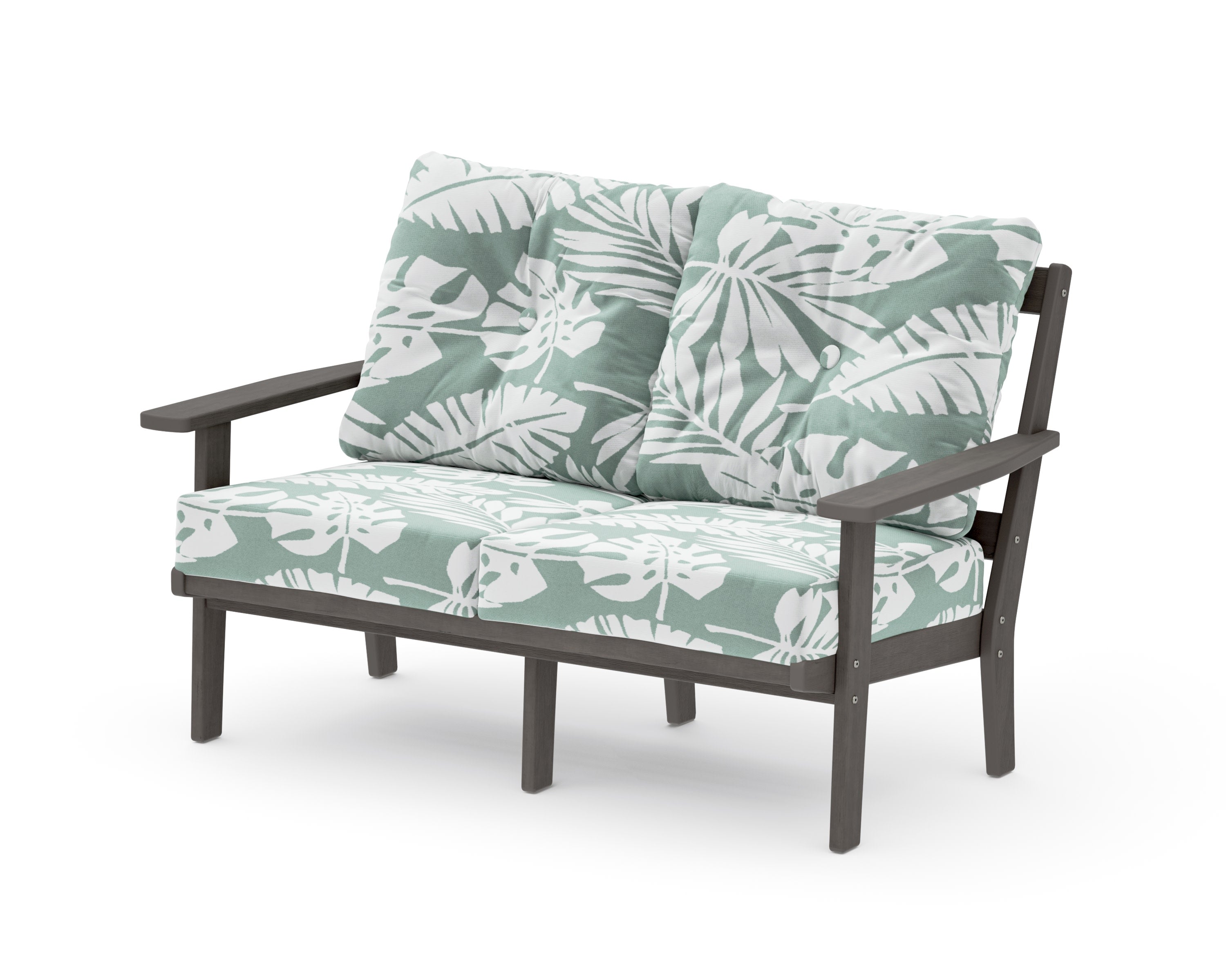 Oxford Deep SeatingLoveseat in Driftwood / Leaf Glacier Spa