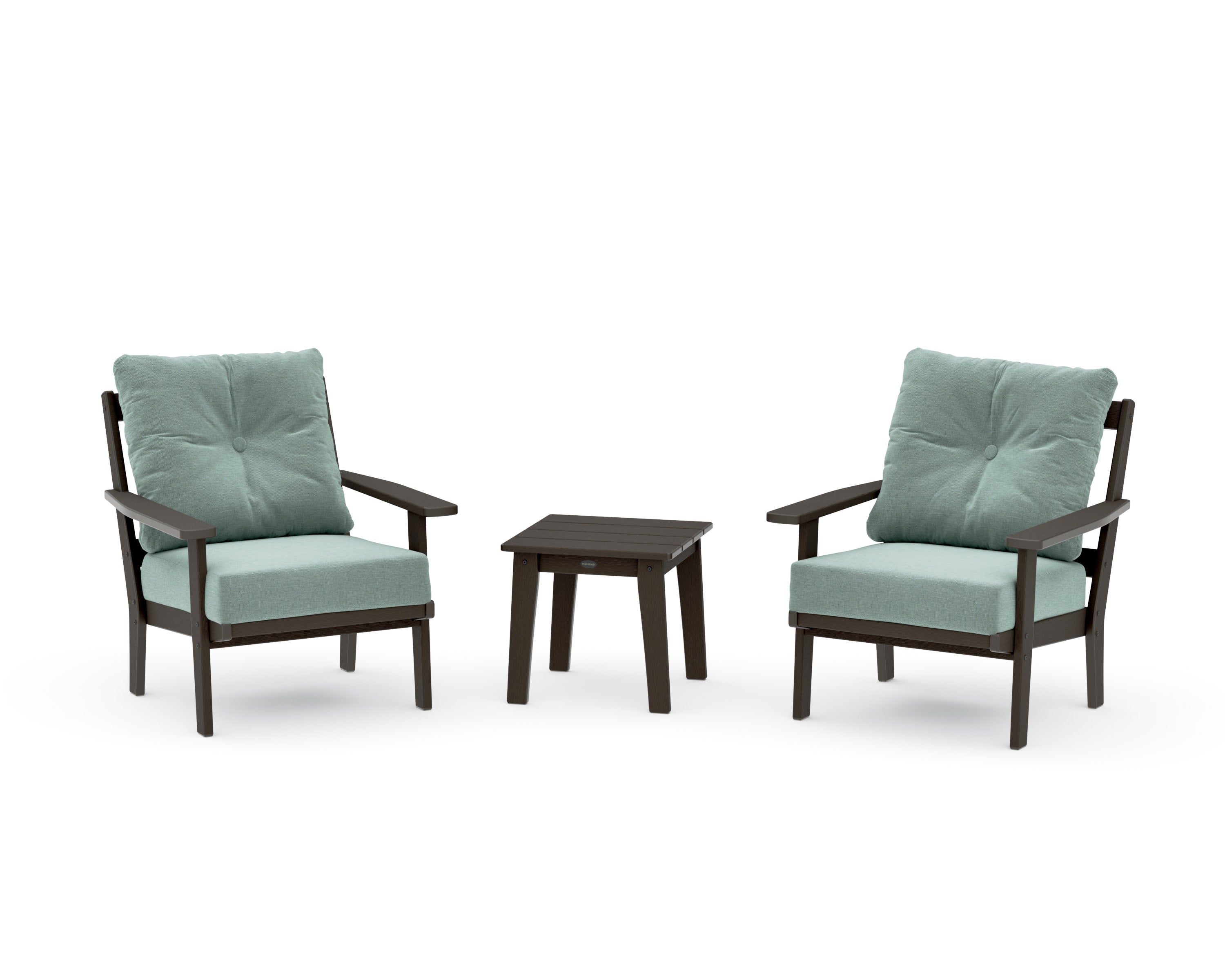 Oxford 3-Piece Deep Seating Set in Vintage Coffee / Glacier Spa