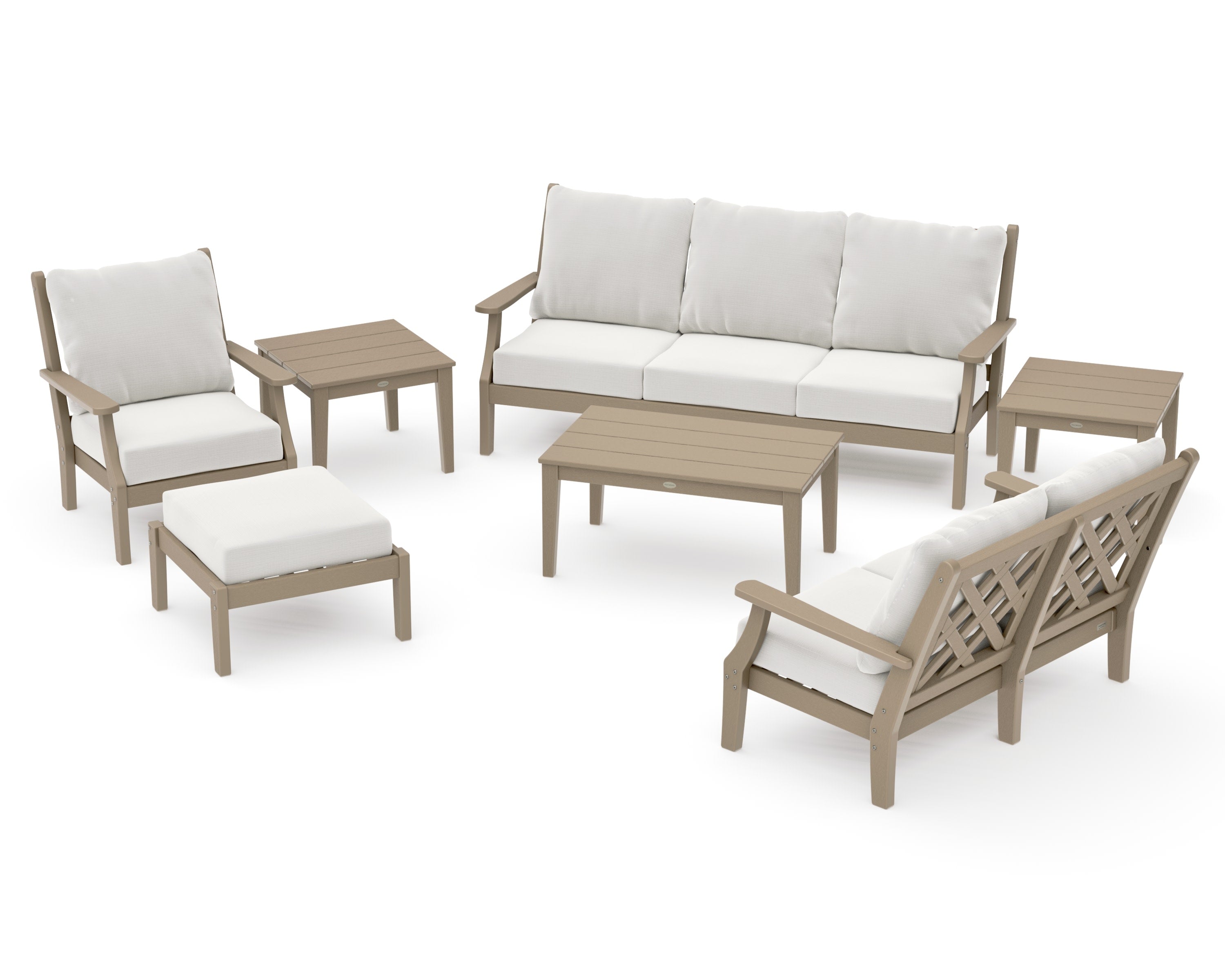 Wovendale 7-Piece Deep Seating Set in Vintage Sahara / Natural Linen