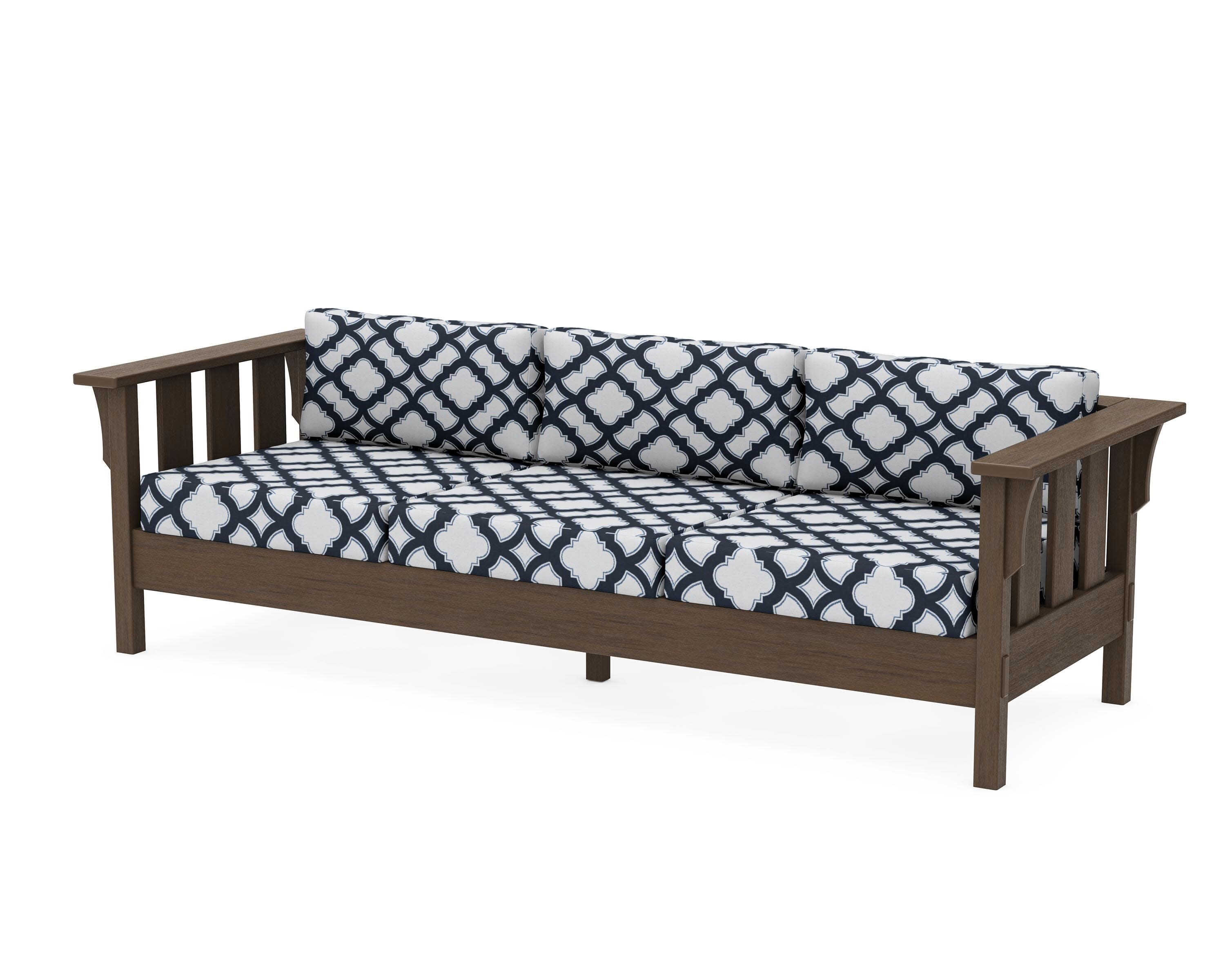 Acadia Deep Seating Sofa in Kona / Trellis Marine Indigo