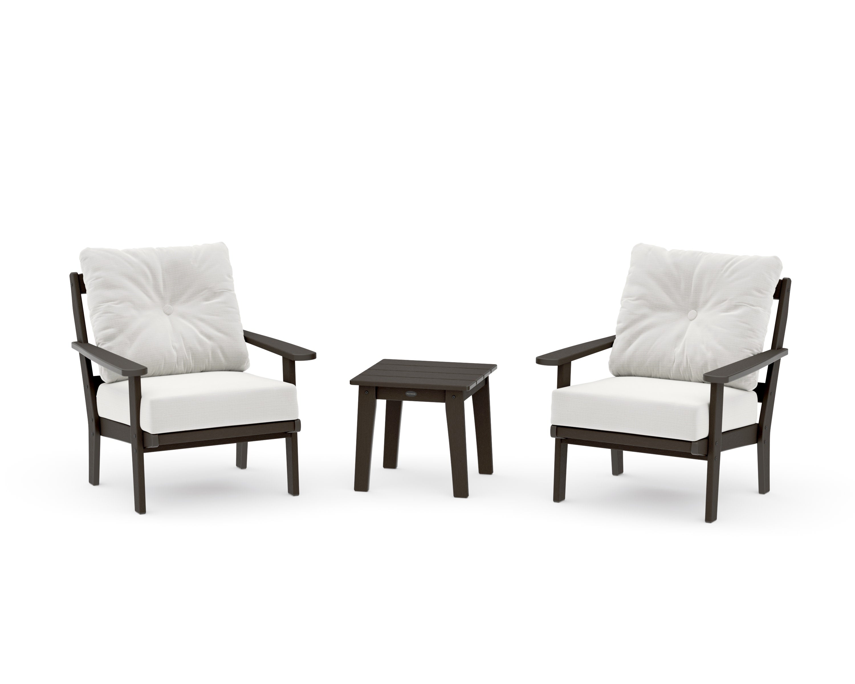Mission 3-Piece Deep Seating Set in Vintage Coffee / Natural Linen