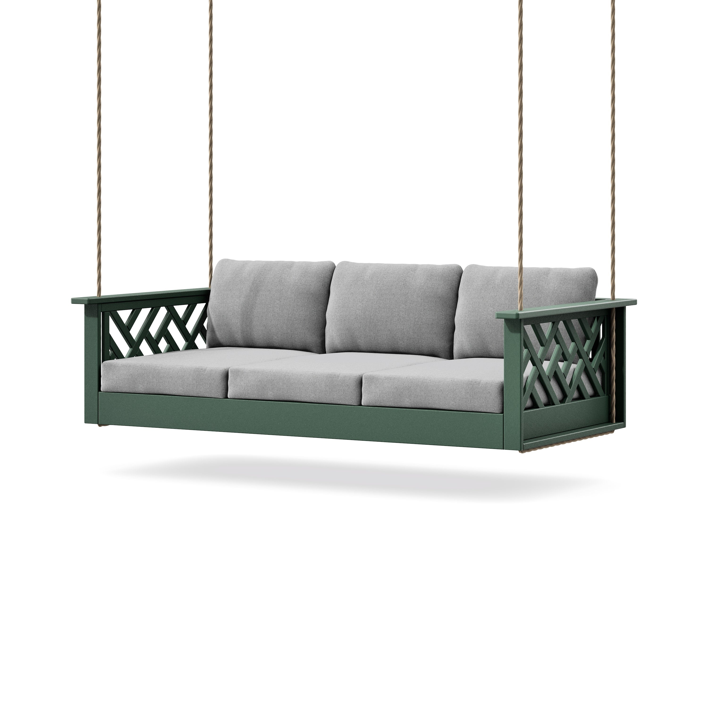 Chippendale Daybed Swing in Green / Grey Mist