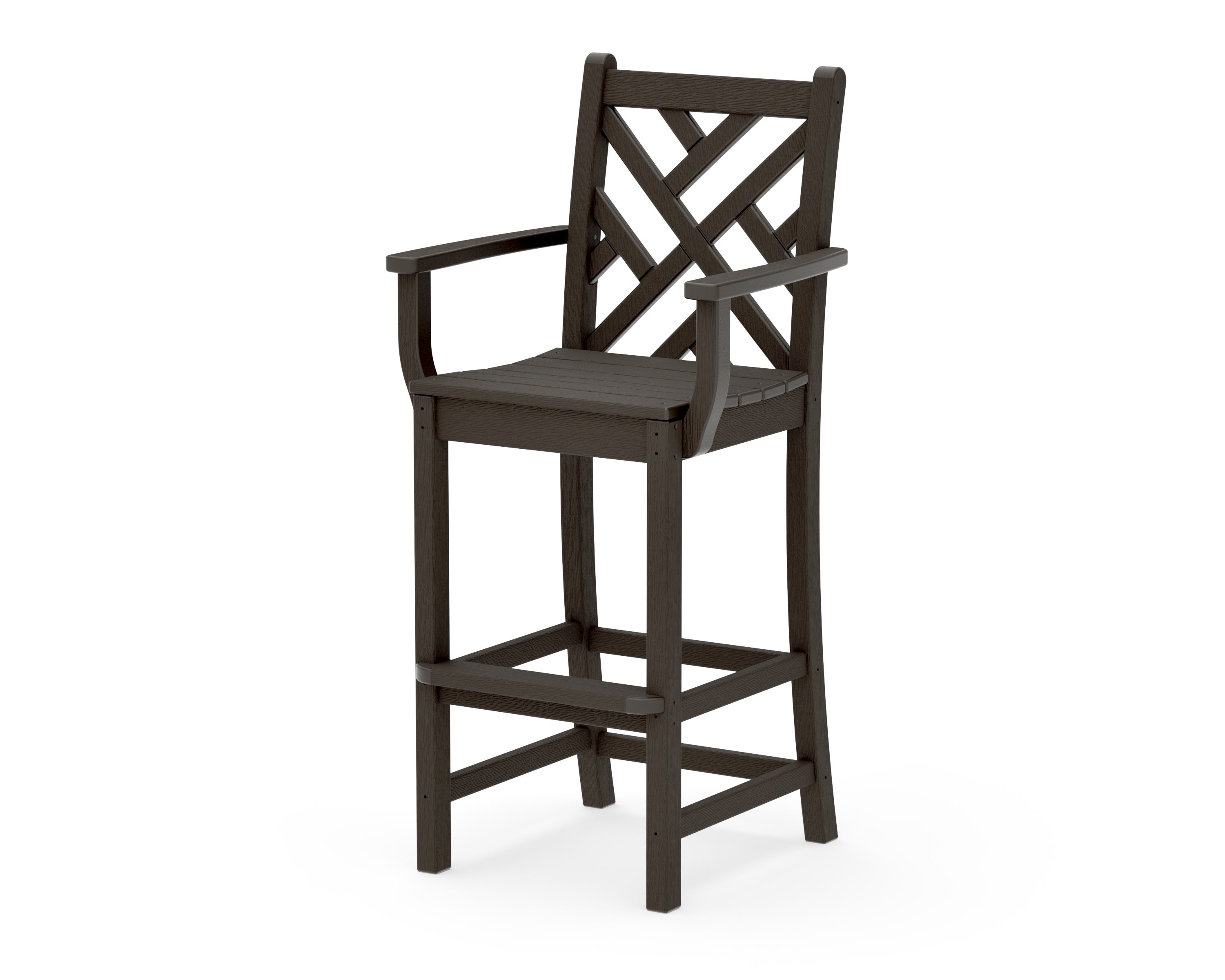 Chippendale Bar Arm Chair in Vintage Coffee