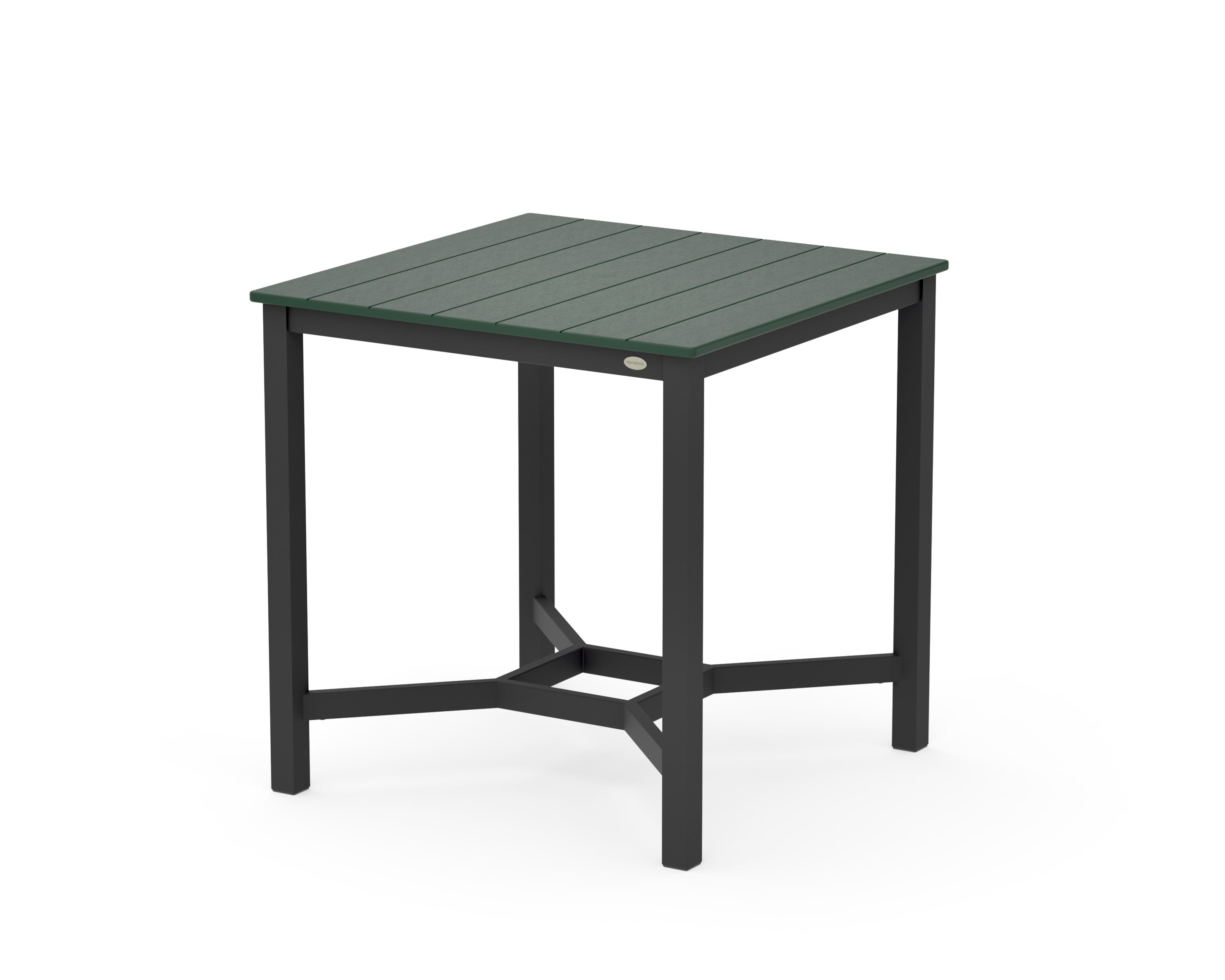 Main Street 36 x 36 Counter Table in Black / Green