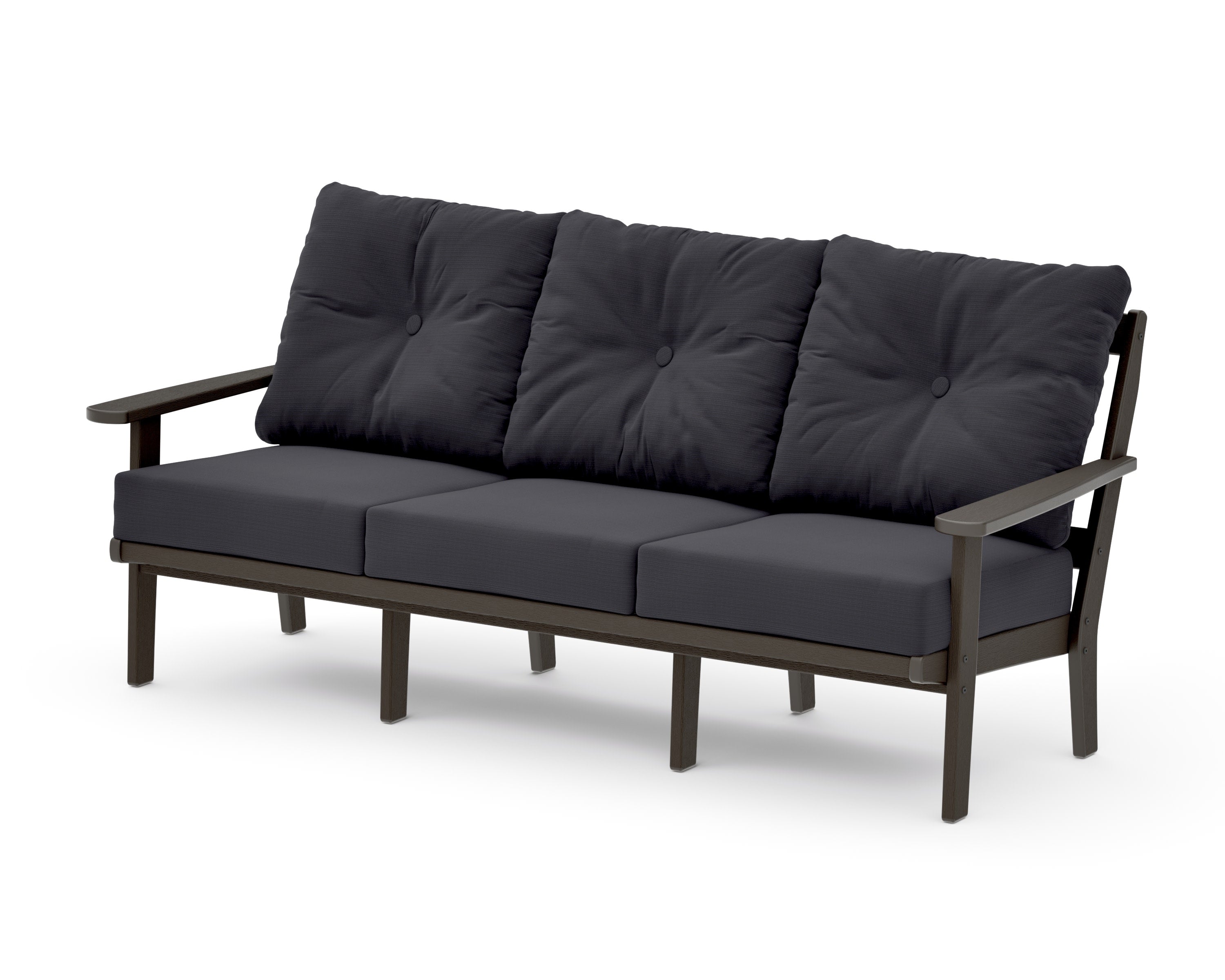 Mission Deep Seating Sofa in Vintage Coffee / Midnight Linen