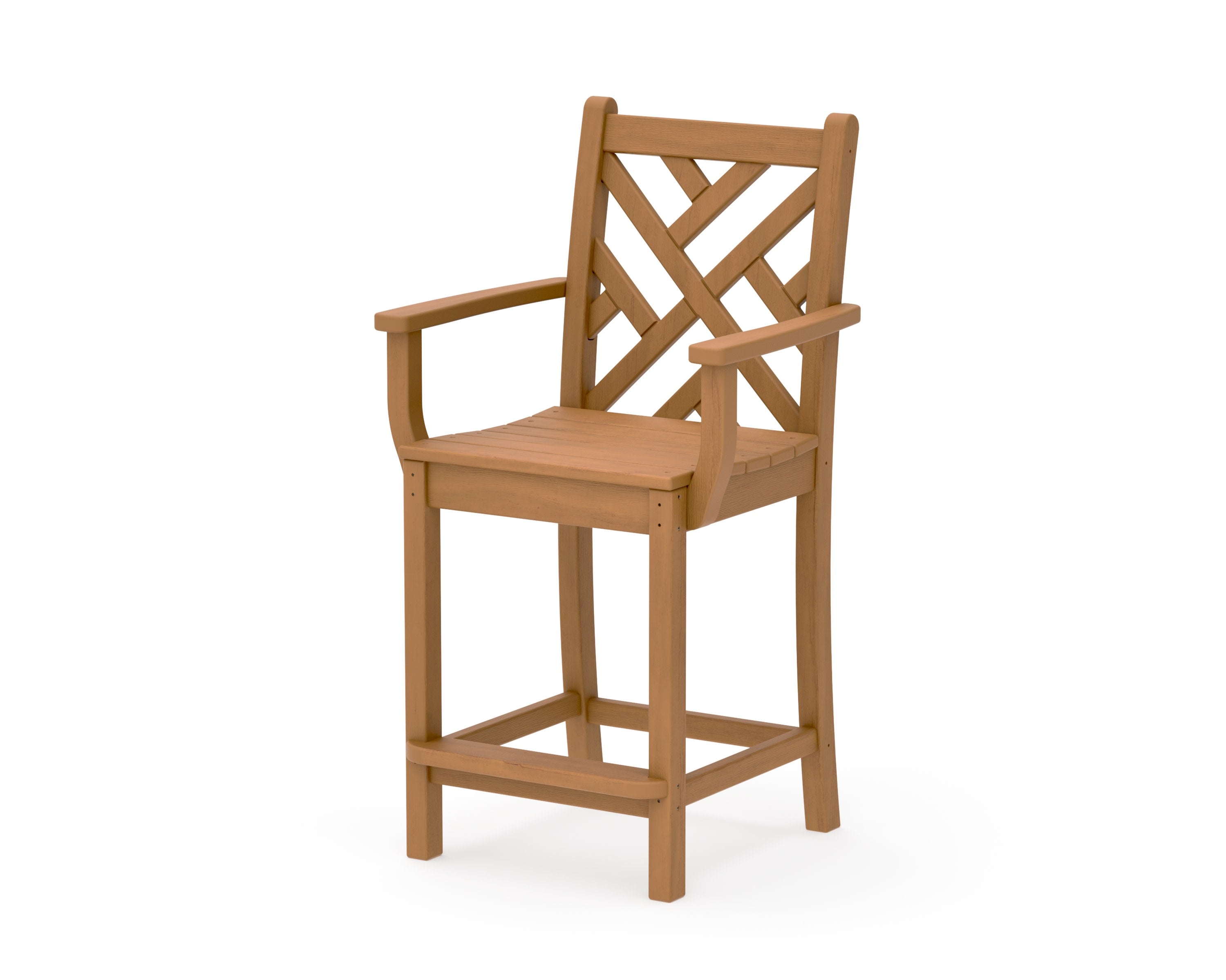 Chippendale Counter Arm Chair in Natural