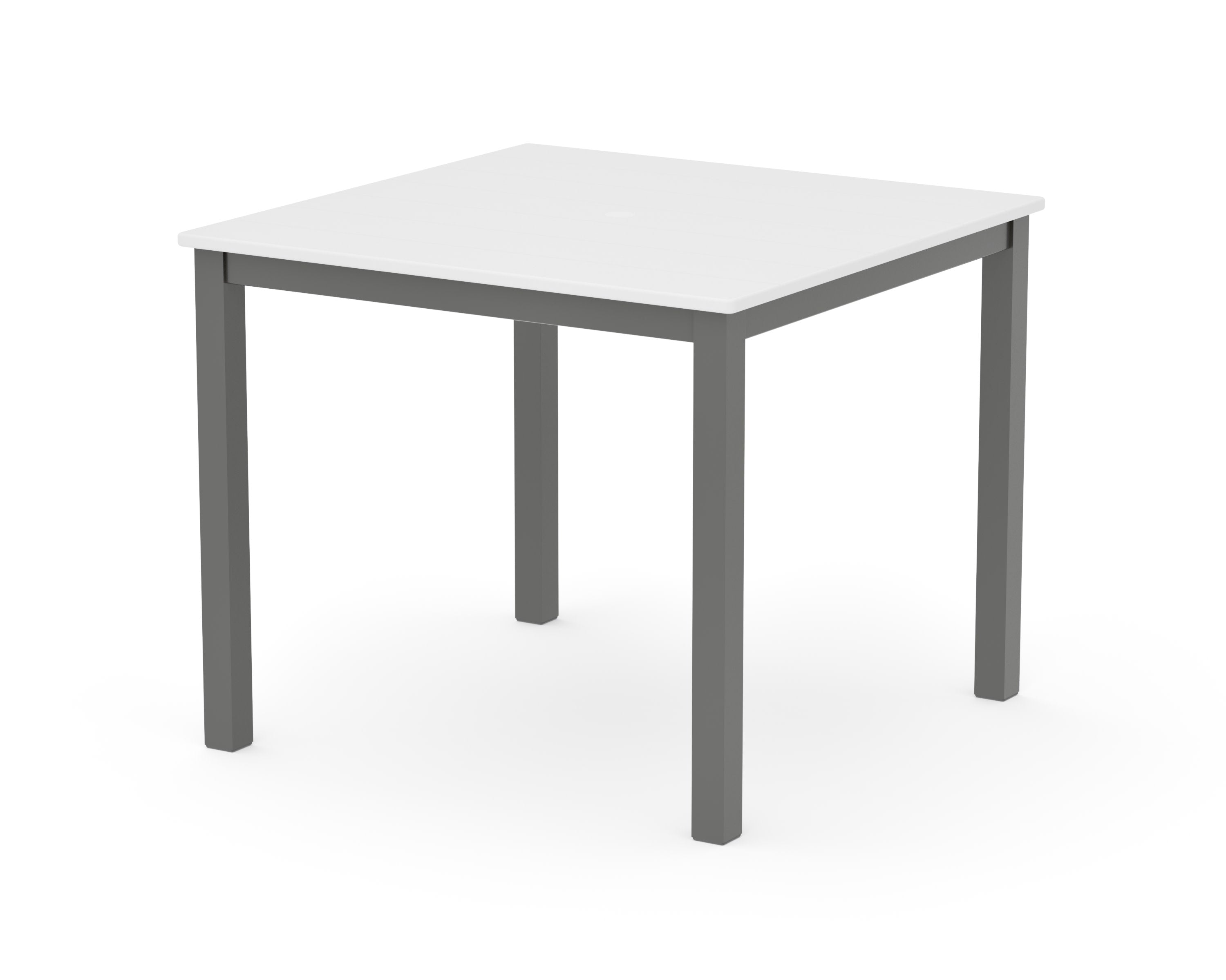 Main Street 36" x 36" Dining Table in Charcoal / White